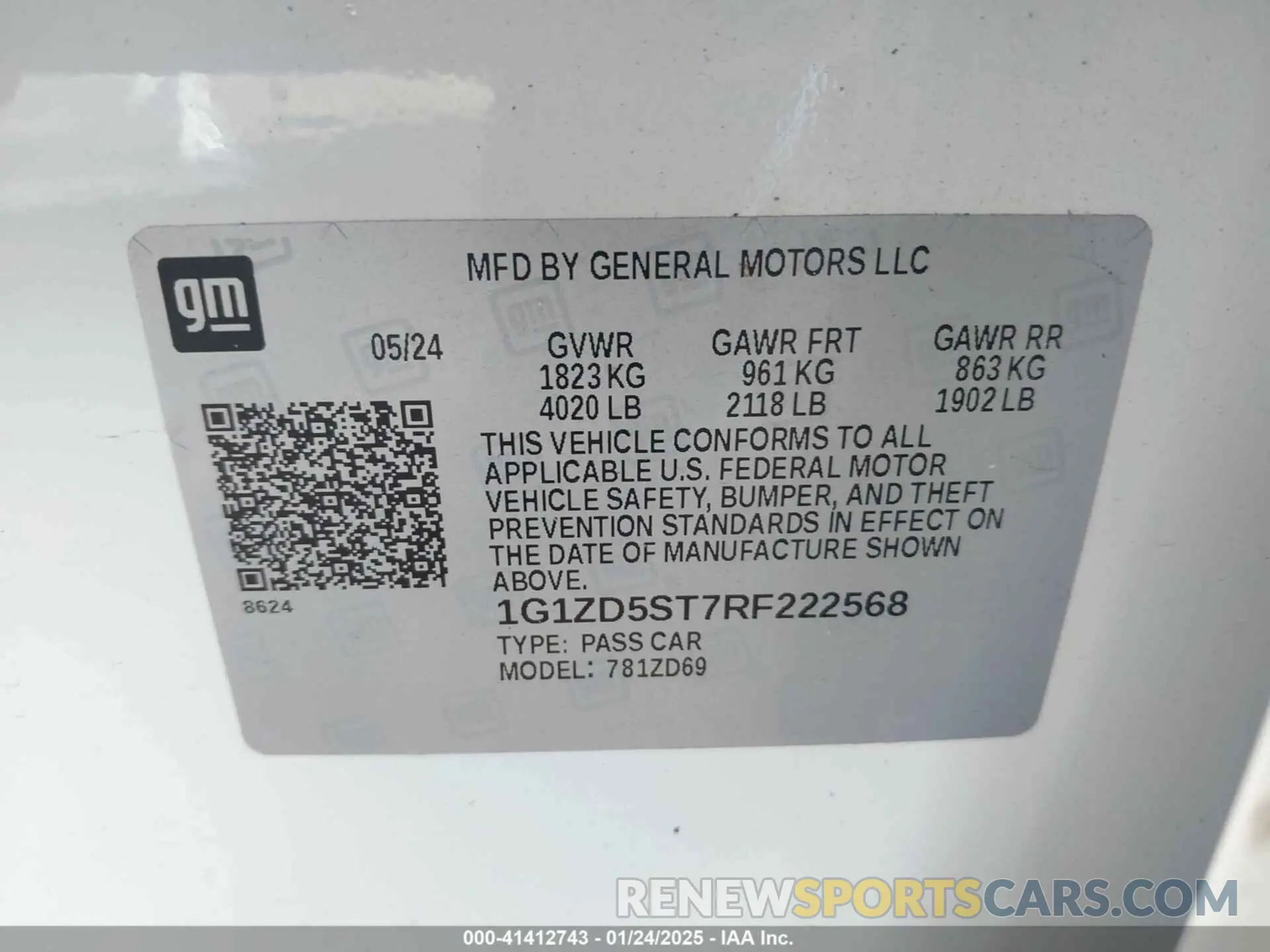 9 fotografías del automóvil dañado 1G1ZD5ST7RF222568 CHEVROLET MALIBU 2024