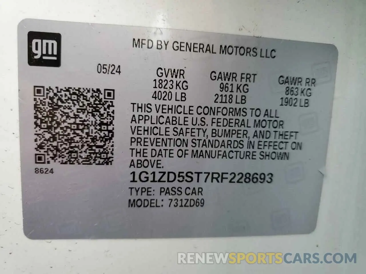 13 fotografías del automóvil dañado 1G1ZD5ST7RF228693 CHEVROLET MALIBU 2024