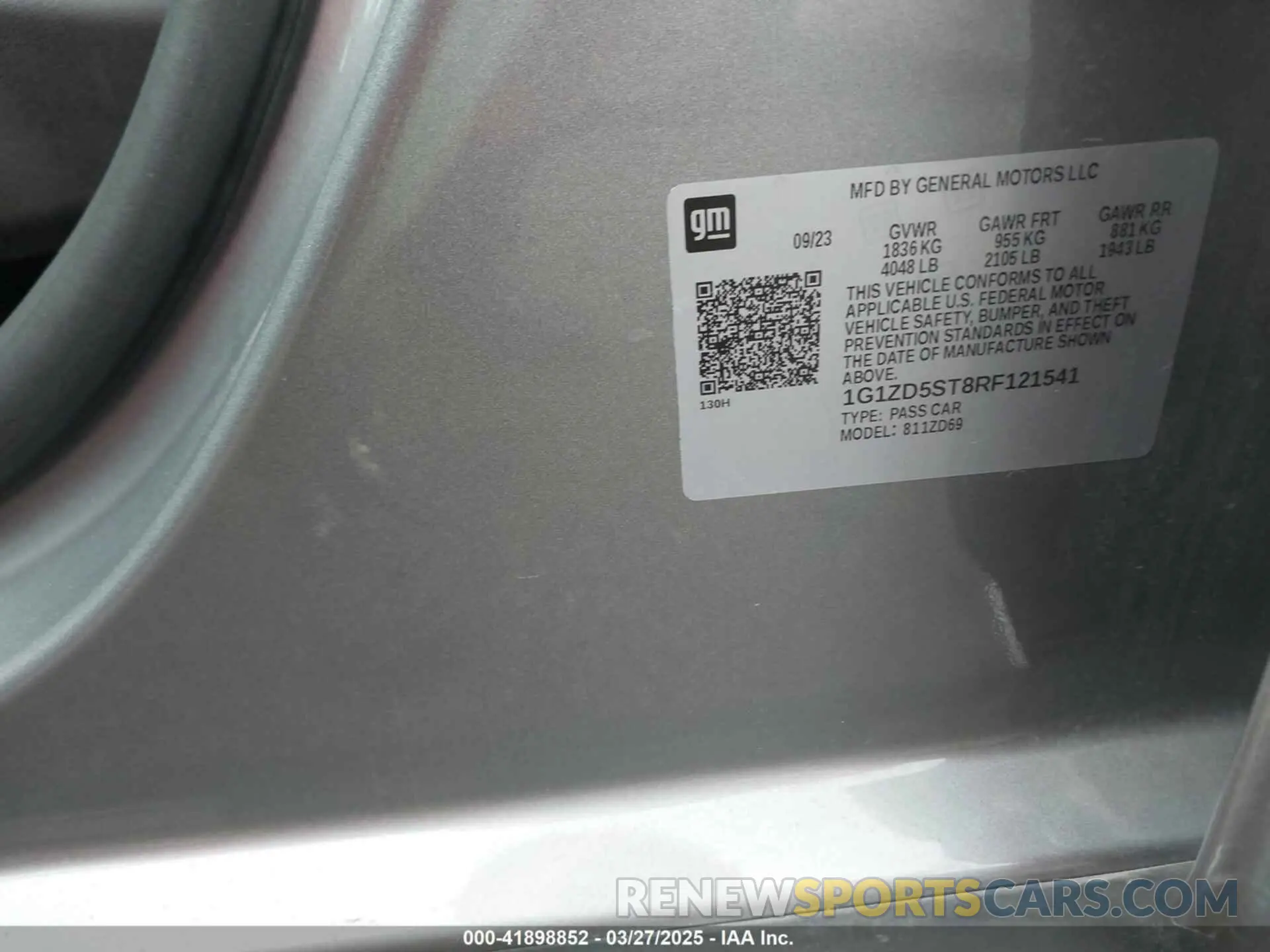 9 fotografías del automóvil dañado 1G1ZD5ST8RF121541 CHEVROLET MALIBU 2024