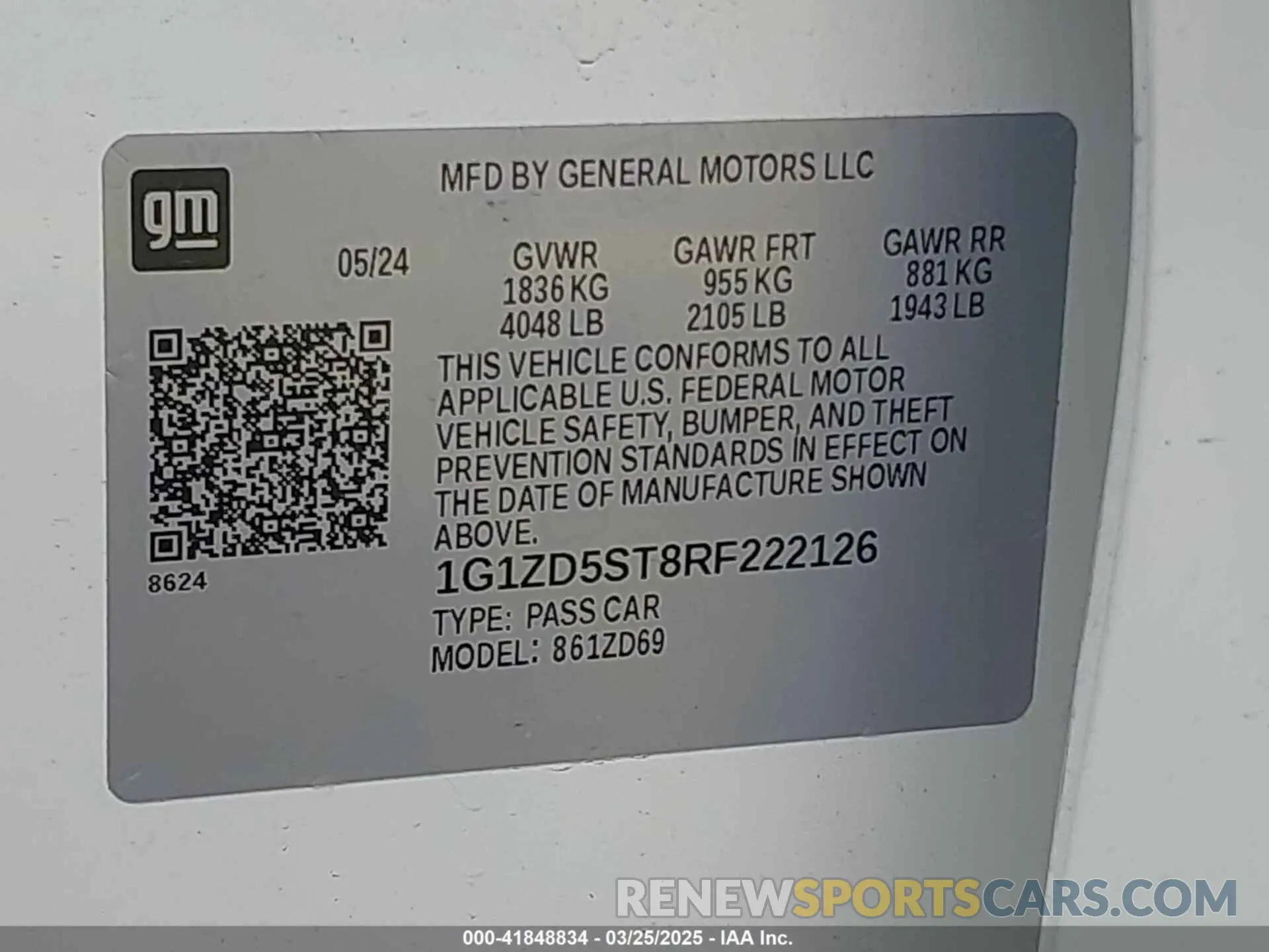 9 fotografías del automóvil dañado 1G1ZD5ST8RF222126 CHEVROLET MALIBU 2024