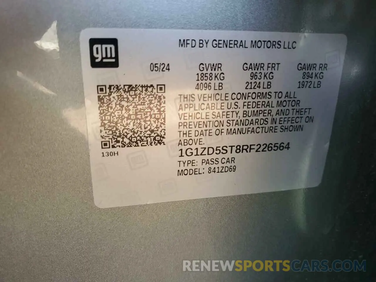 12 fotografías del automóvil dañado 1G1ZD5ST8RF226564 CHEVROLET MALIBU 2024