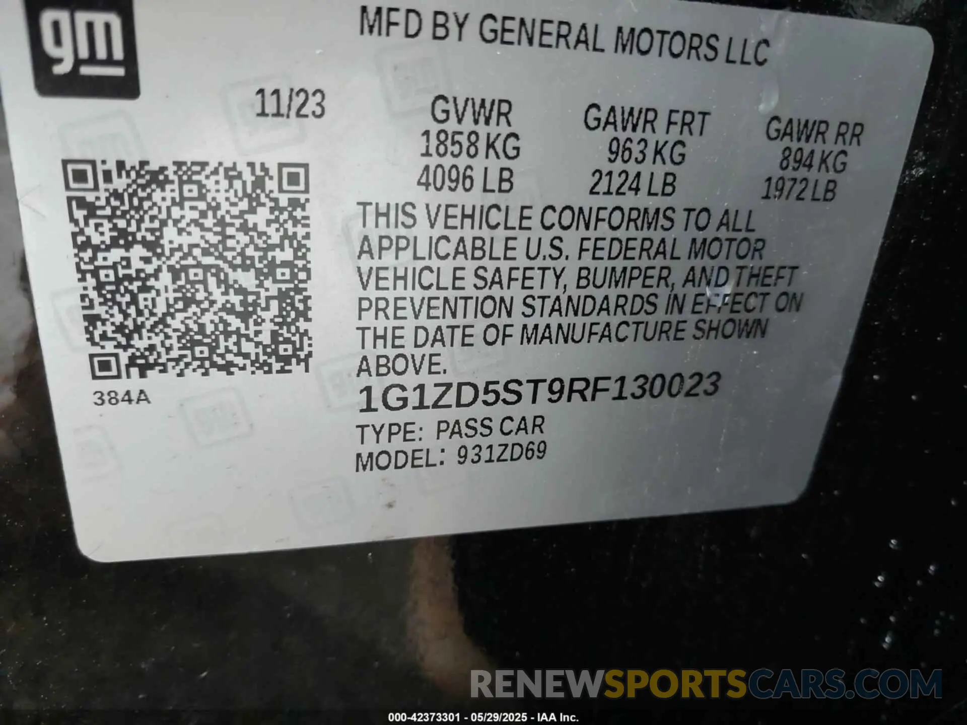 9 fotografías del automóvil dañado 1G1ZD5ST9RF130023 CHEVROLET MALIBU 2024