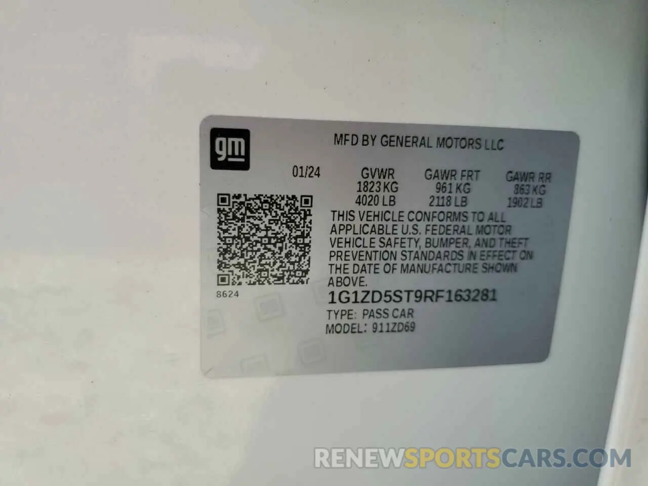 12 fotografías del automóvil dañado 1G1ZD5ST9RF163281 CHEVROLET MALIBU 2024