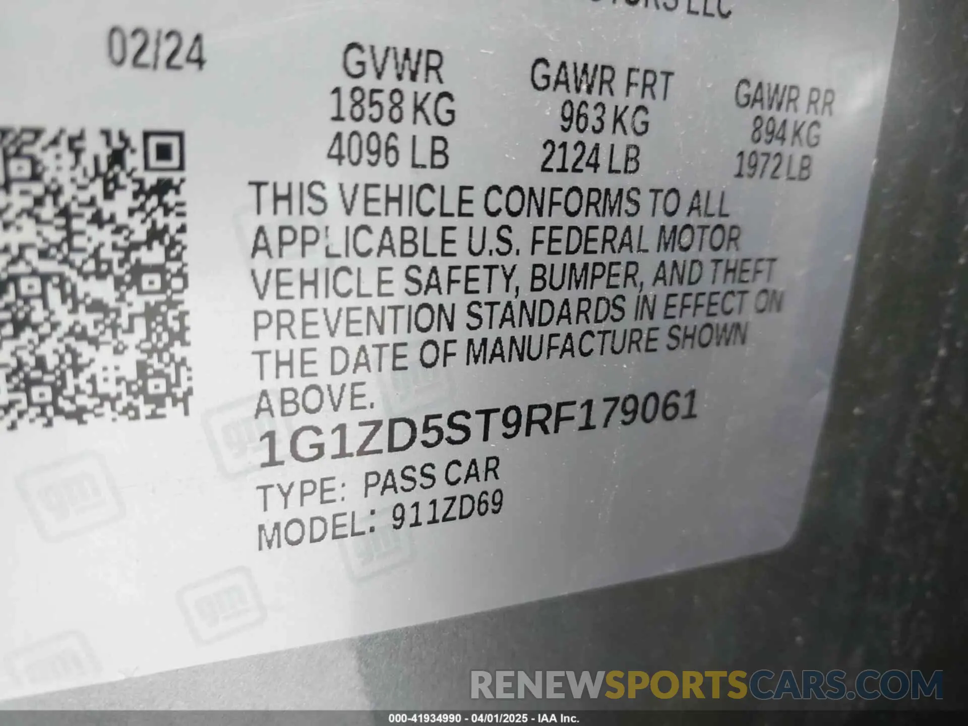 9 fotografías del automóvil dañado 1G1ZD5ST9RF179061 CHEVROLET MALIBU 2024