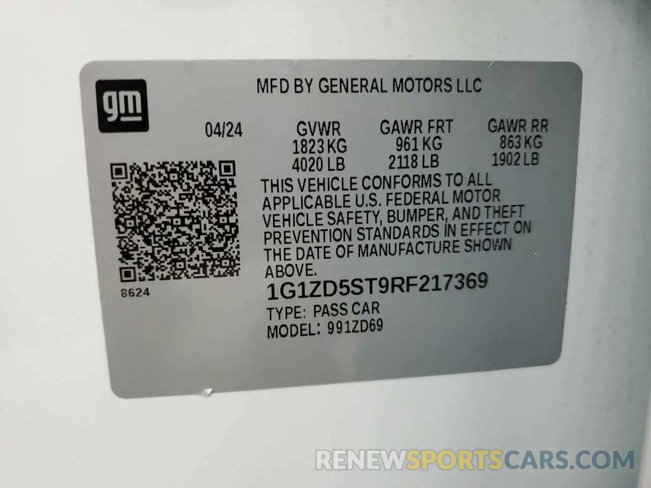 13 fotografías del automóvil dañado 1G1ZD5ST9RF217369 CHEVROLET MALIBU 2024