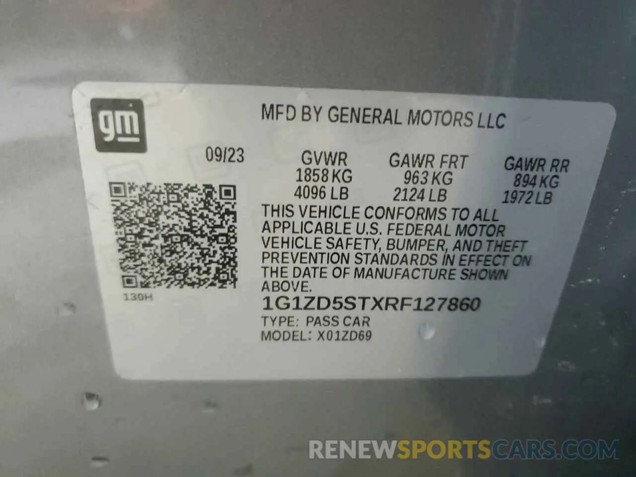 12 fotografías del automóvil dañado 1G1ZD5STXRF127860 CHEVROLET MALIBU 2024