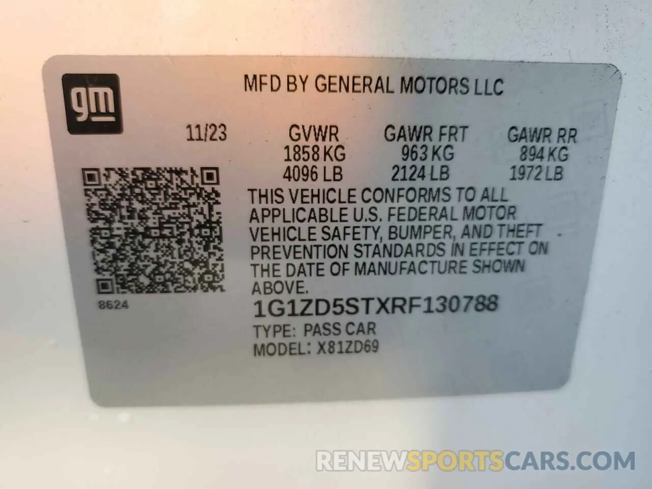 12 fotografías del automóvil dañado 1G1ZD5STXRF130788 CHEVROLET MALIBU 2024