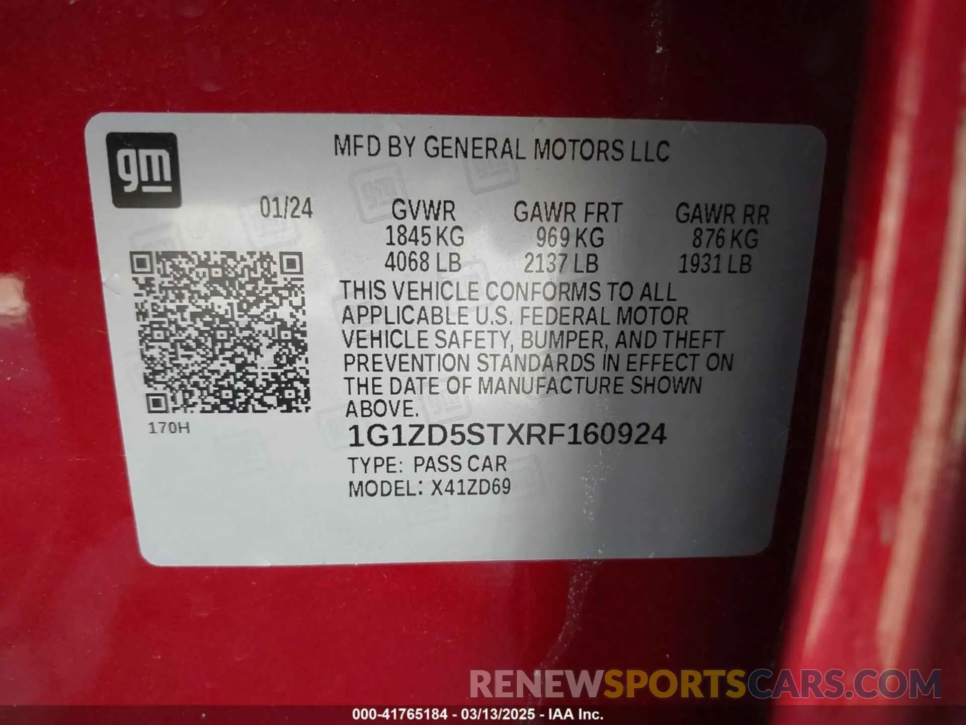 9 fotografías del automóvil dañado 1G1ZD5STXRF160924 CHEVROLET MALIBU 2024