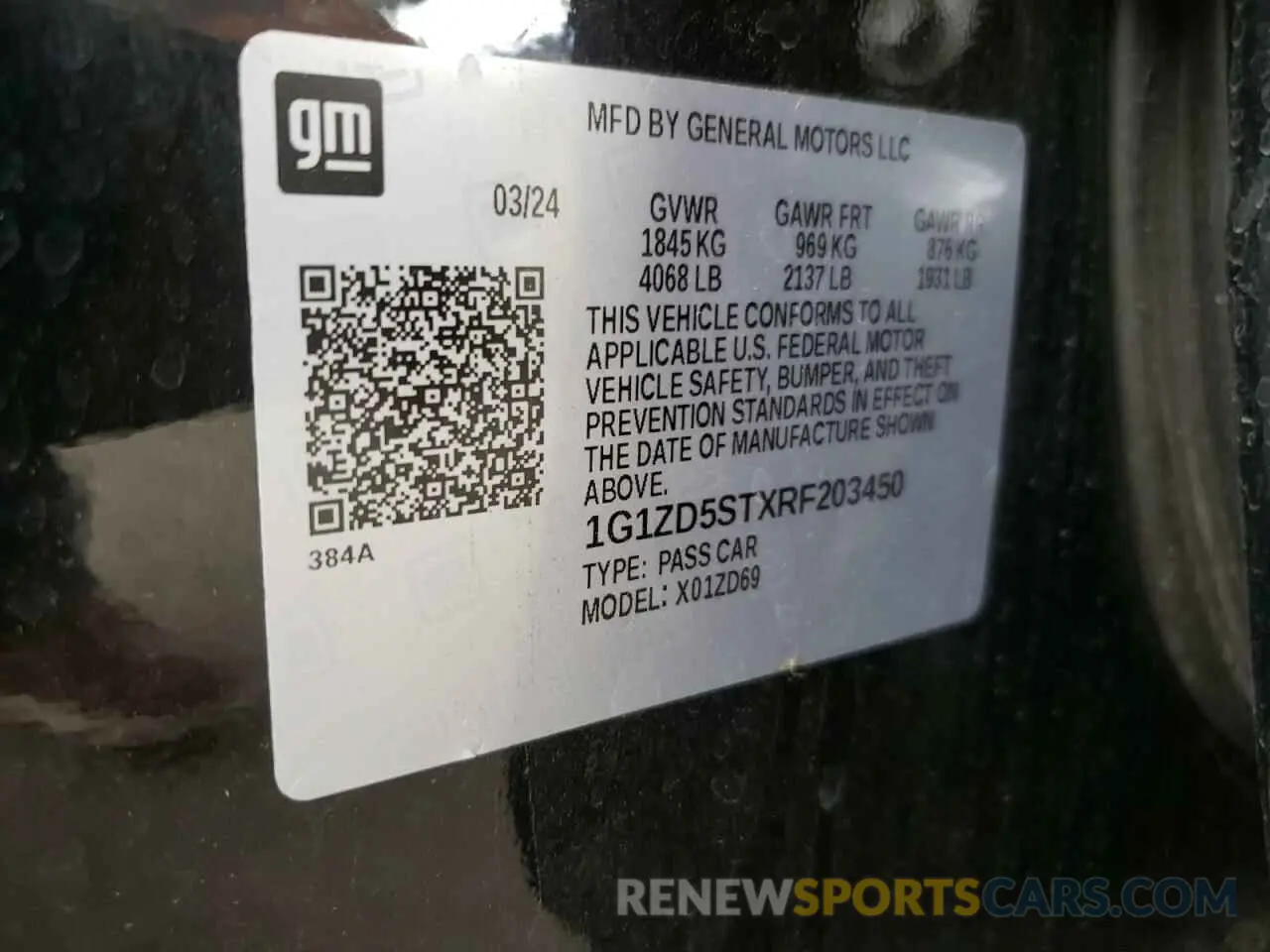 12 fotografías del automóvil dañado 1G1ZD5STXRF203450 CHEVROLET MALIBU 2024