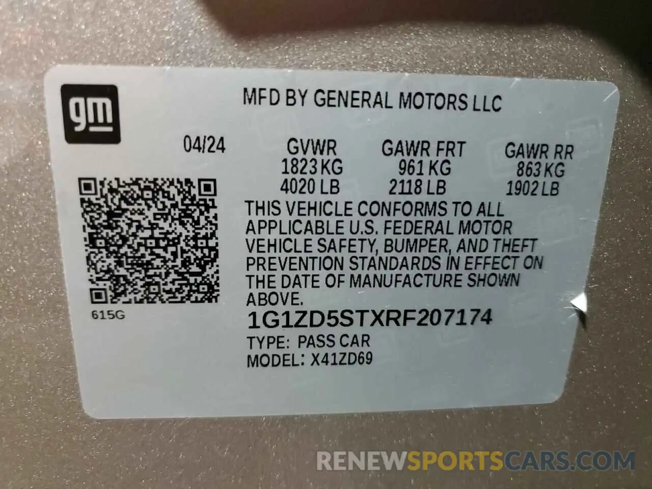 12 fotografías del automóvil dañado 1G1ZD5STXRF207174 CHEVROLET MALIBU 2024