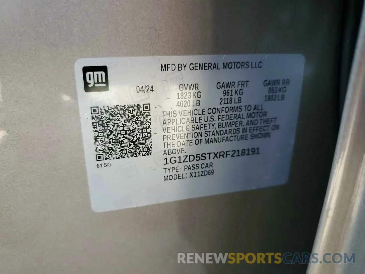 12 fotografías del automóvil dañado 1G1ZD5STXRF218191 CHEVROLET MALIBU 2024