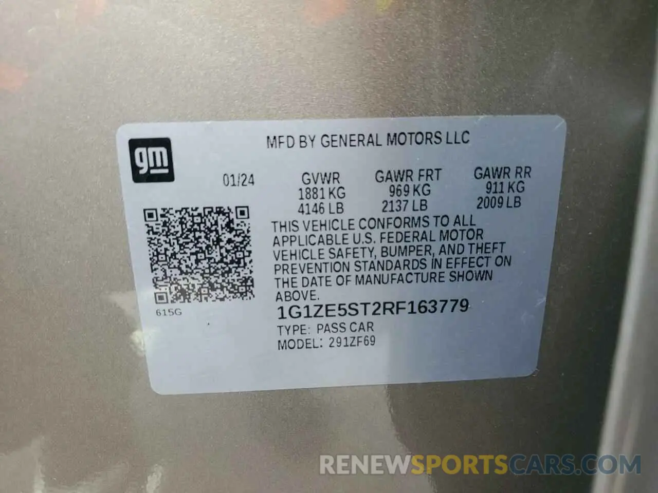 12 fotografías del automóvil dañado 1G1ZE5ST2RF163779 CHEVROLET MALIBU 2024