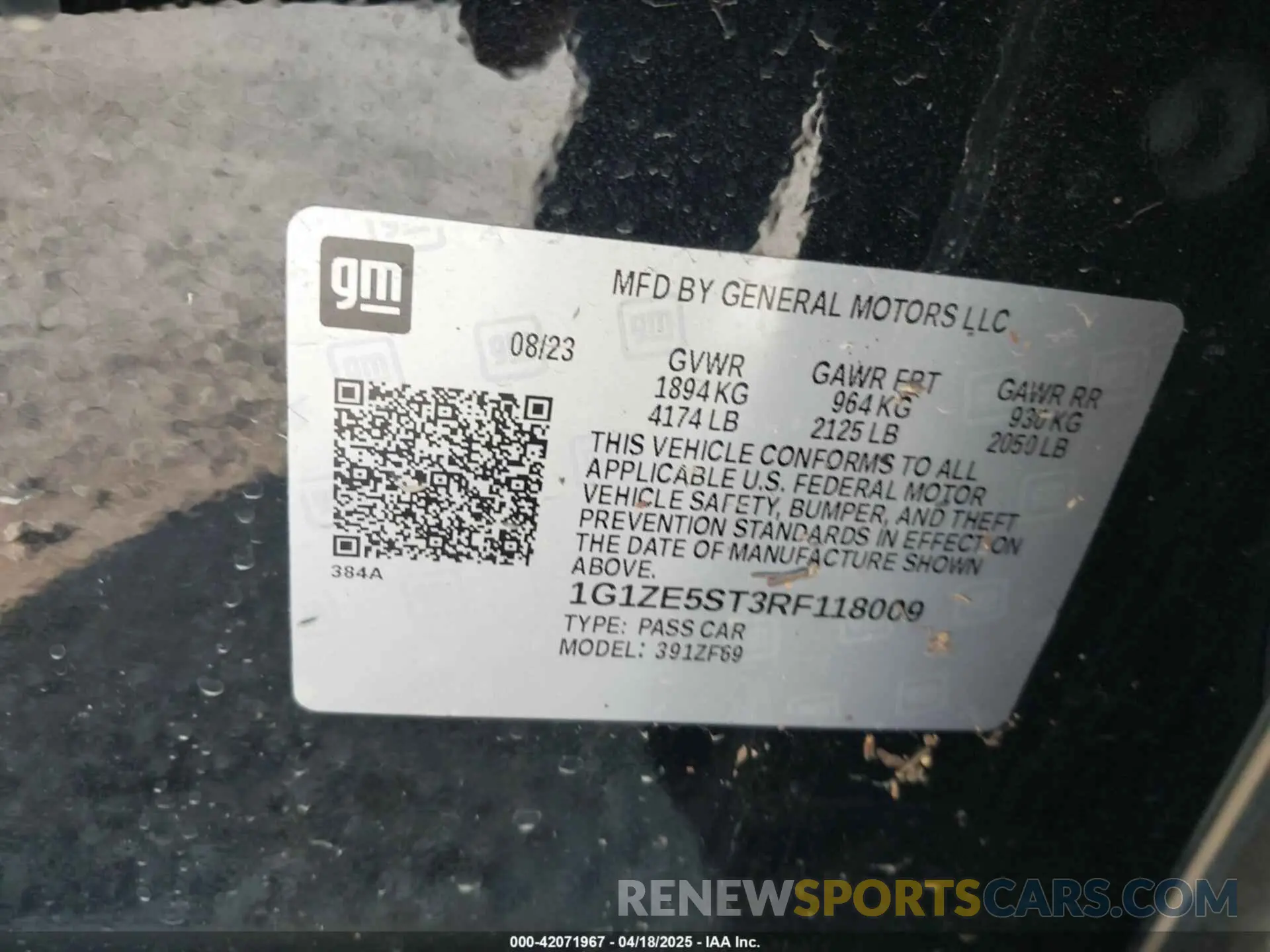 9 fotografías del automóvil dañado 1G1ZE5ST3RF118009 CHEVROLET MALIBU 2024