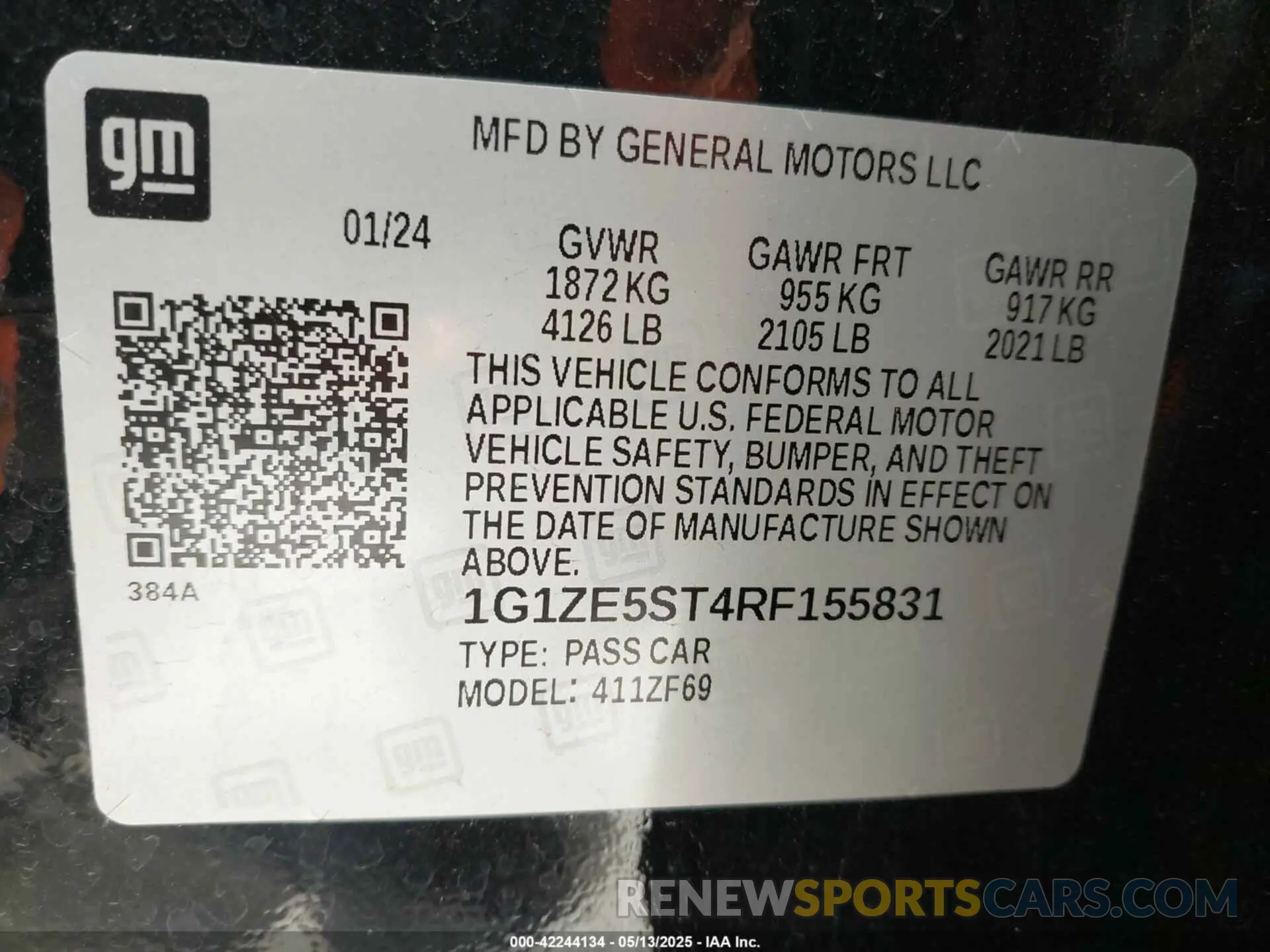 9 fotografías del automóvil dañado 1G1ZE5ST4RF155831 CHEVROLET MALIBU 2024