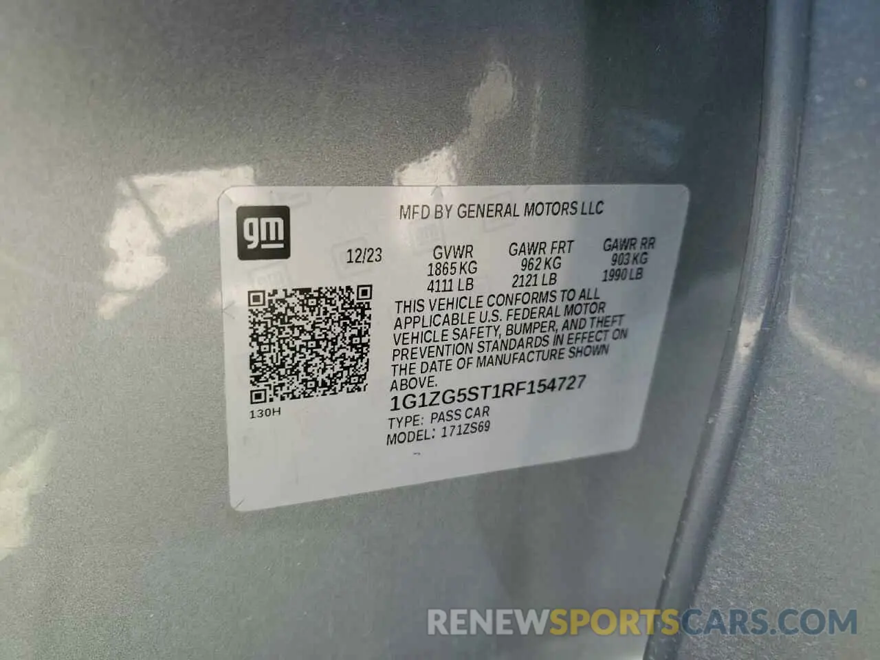 13 fotografías del automóvil dañado 1G1ZG5ST1RF154727 CHEVROLET MALIBU 2024