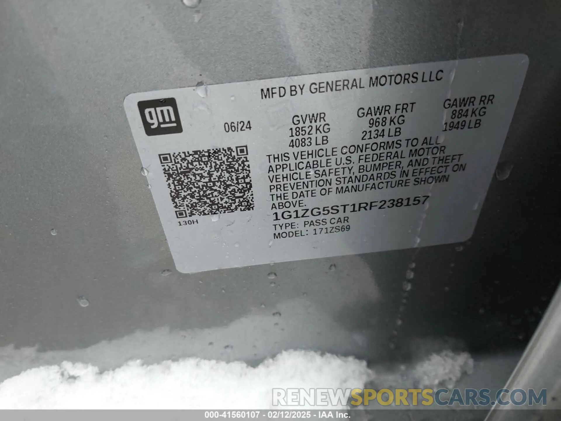 9 fotografías del automóvil dañado 1G1ZG5ST1RF238157 CHEVROLET MALIBU 2024