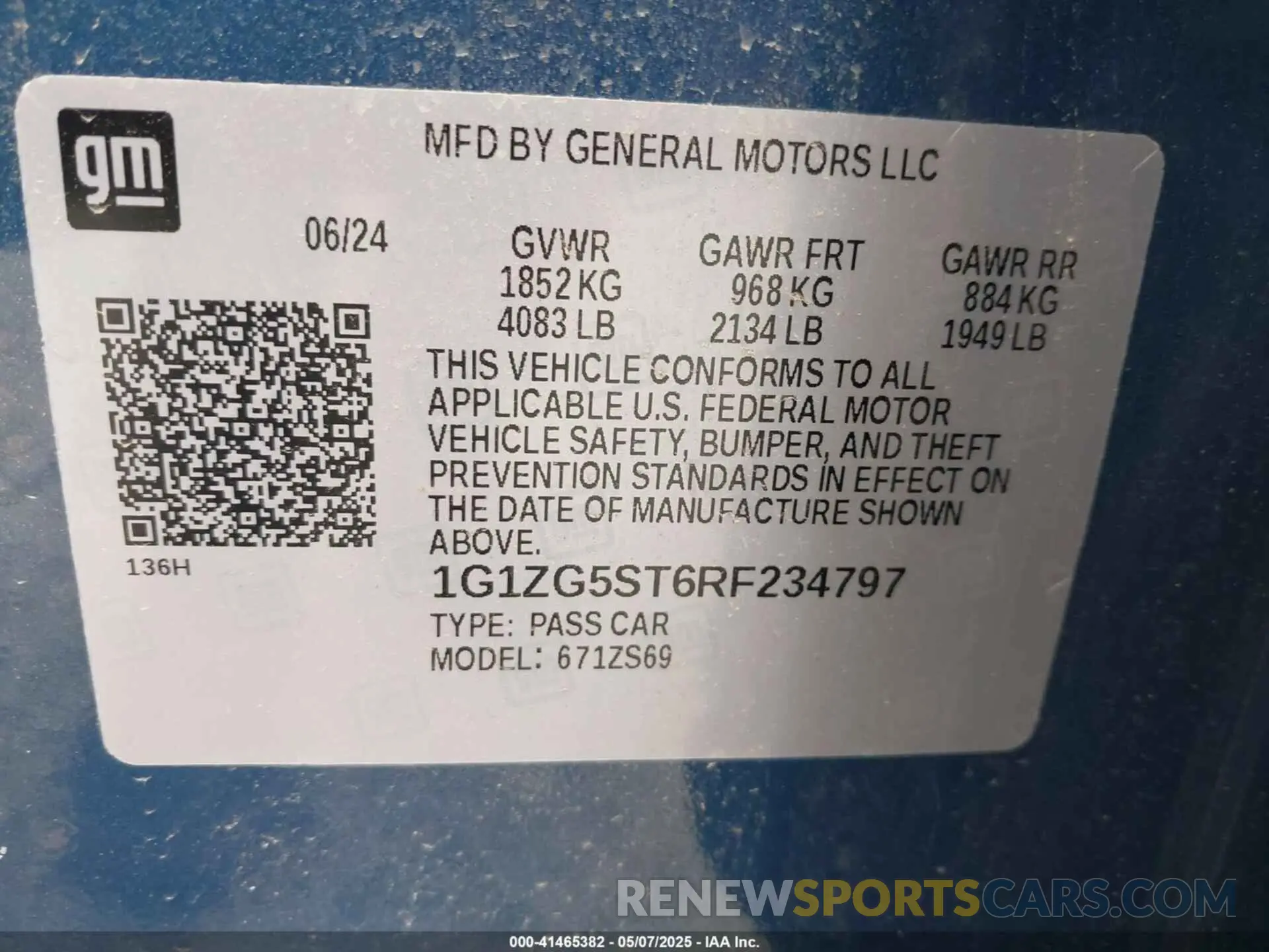 9 fotografías del automóvil dañado 1G1ZG5ST6RF234797 CHEVROLET MALIBU 2024