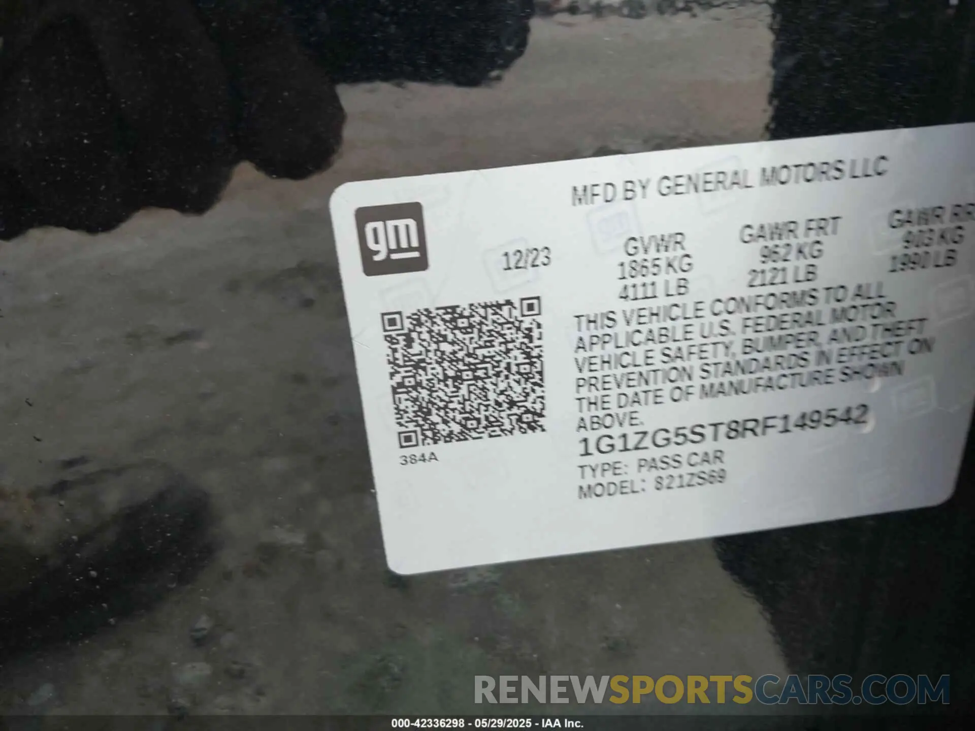9 fotografías del automóvil dañado 1G1ZG5ST8RF149542 CHEVROLET MALIBU 2024