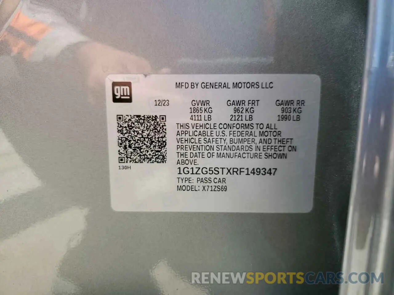 13 fotografías del automóvil dañado 1G1ZG5STXRF149347 CHEVROLET MALIBU 2024