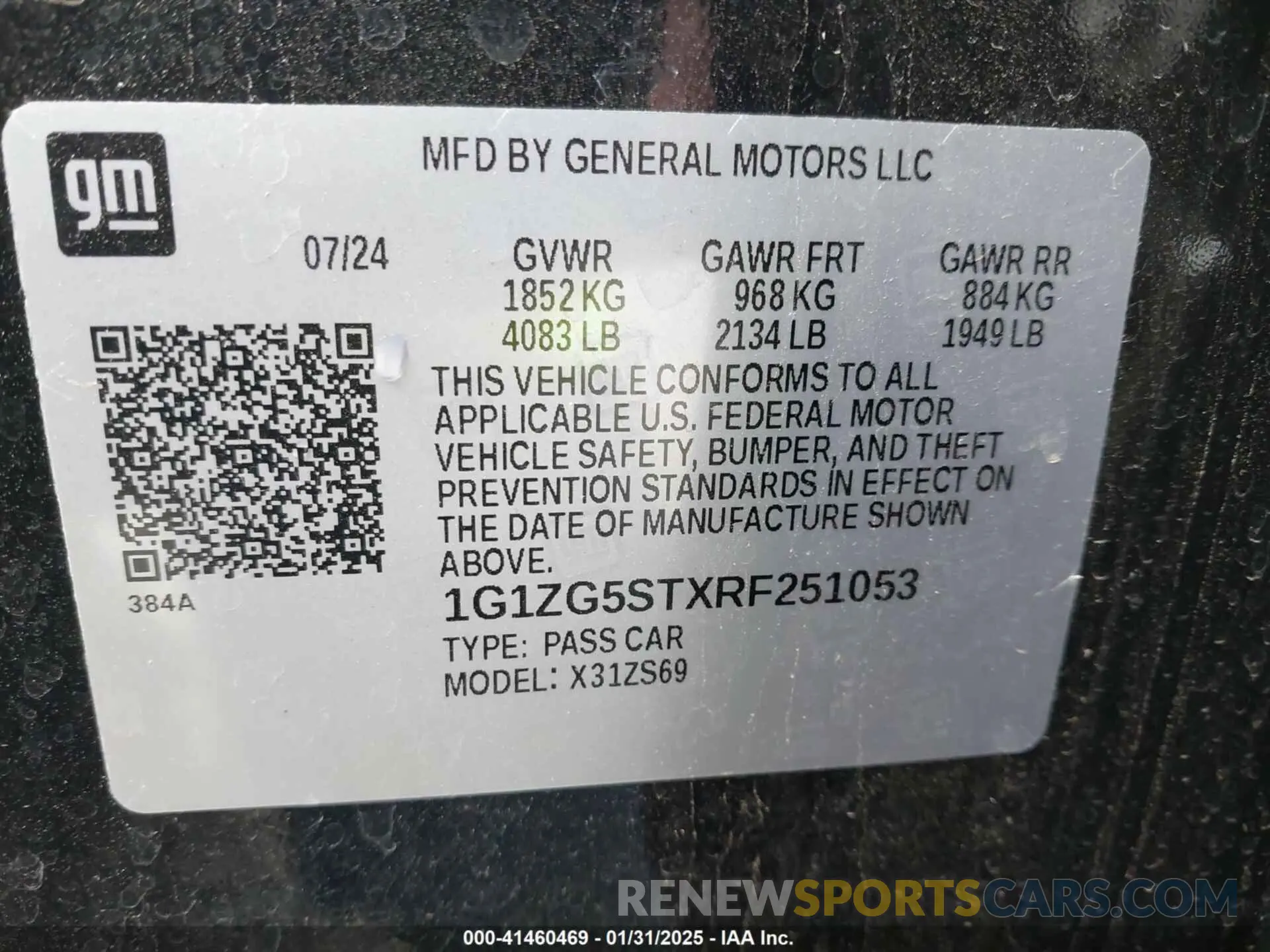 9 fotografías del automóvil dañado 1G1ZG5STXRF251053 CHEVROLET MALIBU 2024