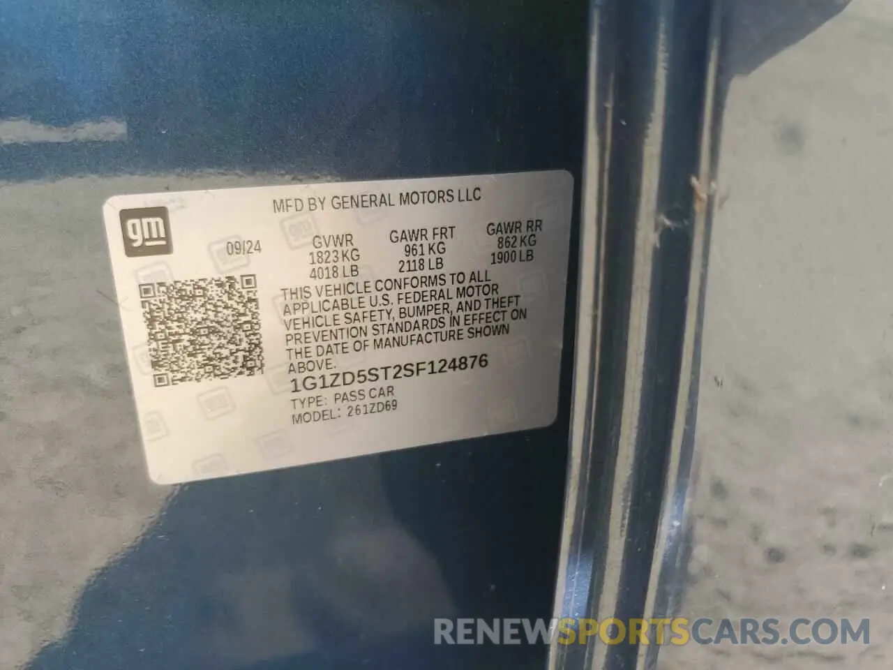 12 fotografías del automóvil dañado 1G1ZD5ST2SF124876 CHEVROLET MALIBU 2025
