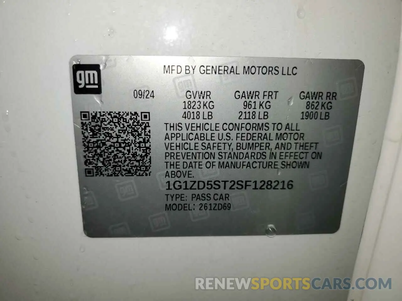 12 fotografías del automóvil dañado 1G1ZD5ST2SF128216 CHEVROLET MALIBU 2025