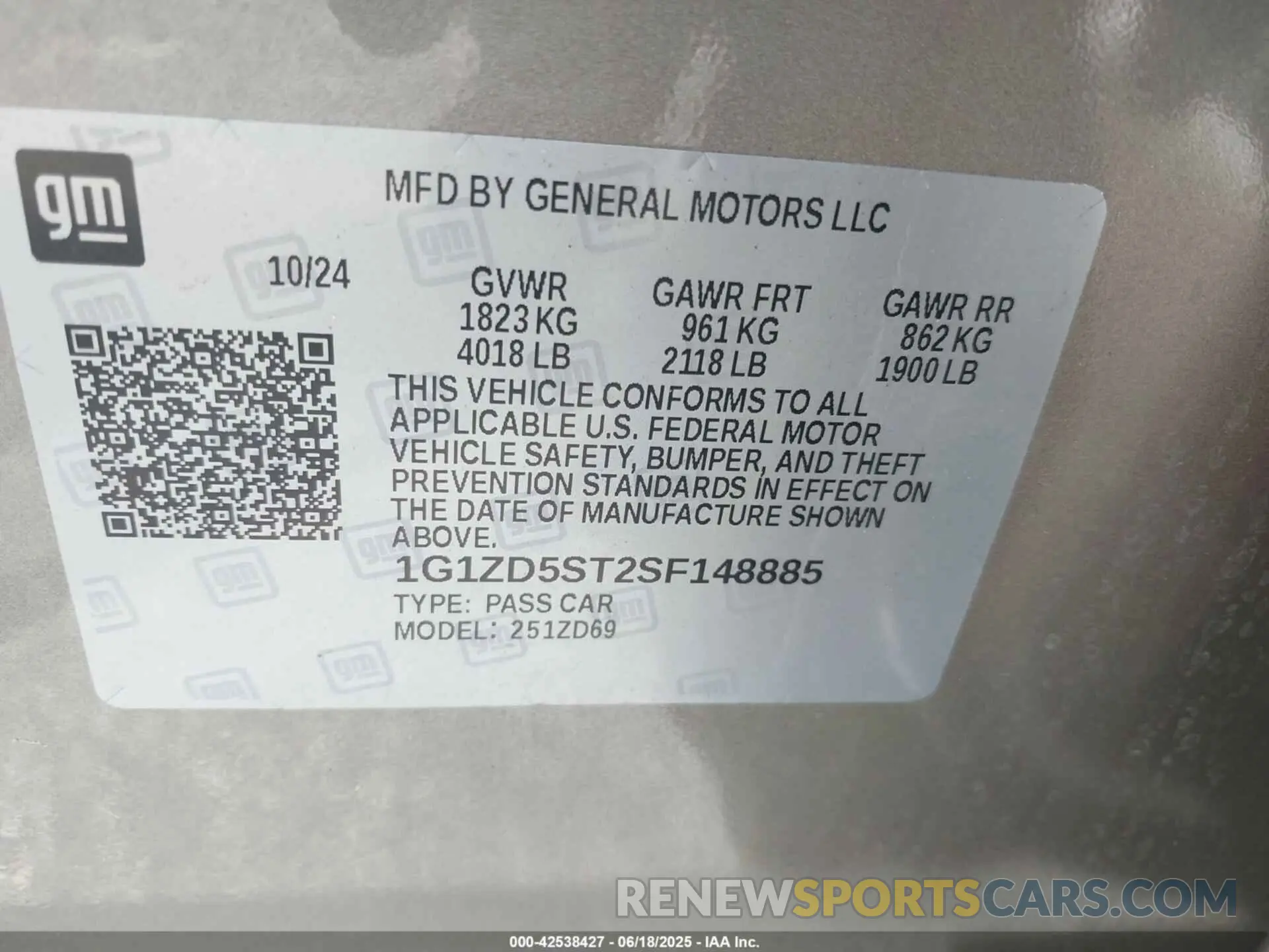 9 fotografías del automóvil dañado 1G1ZD5ST2SF148885 CHEVROLET MALIBU 2025