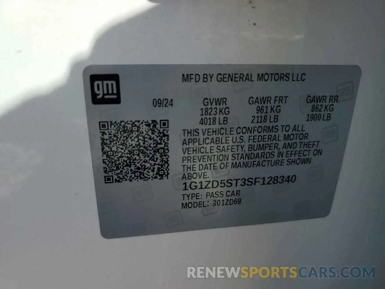 13 fotografías del automóvil dañado 1G1ZD5ST3SF128340 CHEVROLET MALIBU 2025