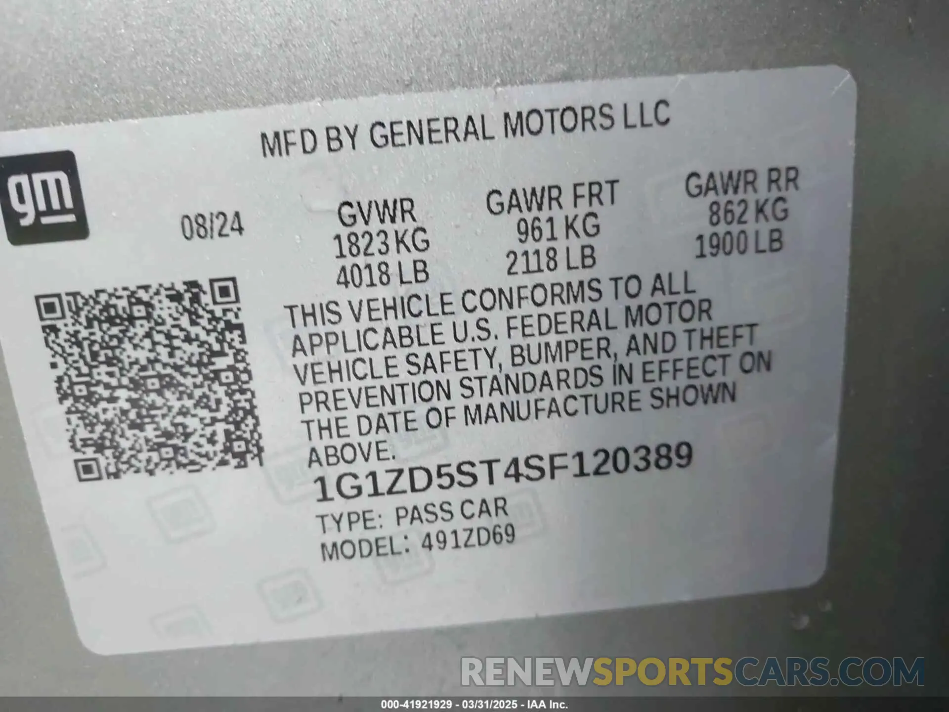 9 fotografías del automóvil dañado 1G1ZD5ST4SF120389 CHEVROLET MALIBU 2025