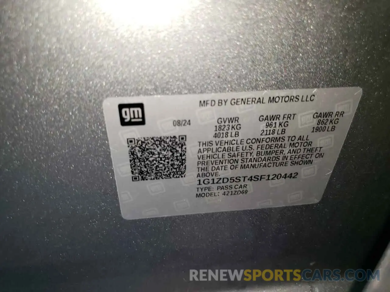 13 fotografías del automóvil dañado 1G1ZD5ST4SF120442 CHEVROLET MALIBU 2025