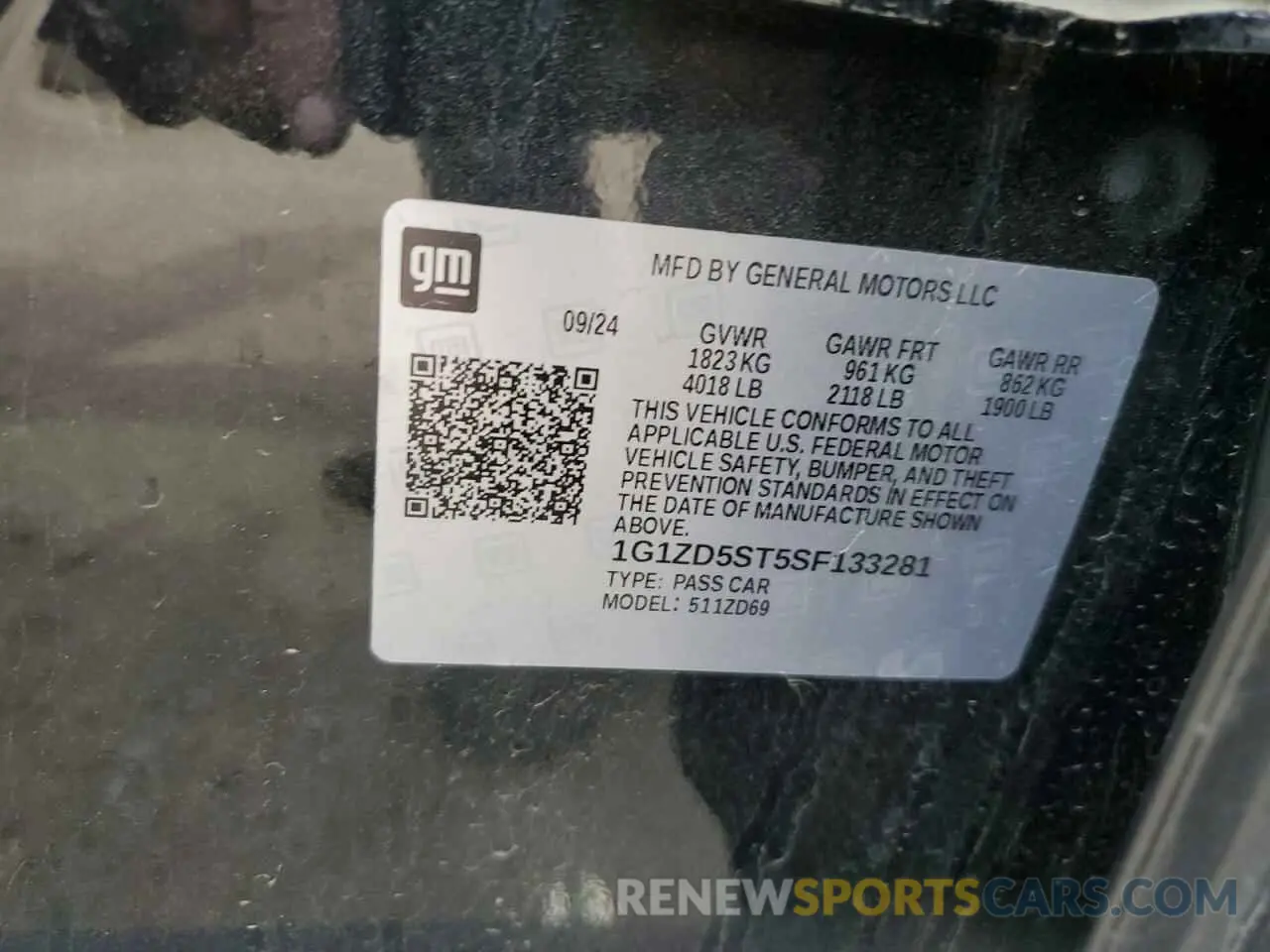 12 fotografías del automóvil dañado 1G1ZD5ST5SF133281 CHEVROLET MALIBU 2025
