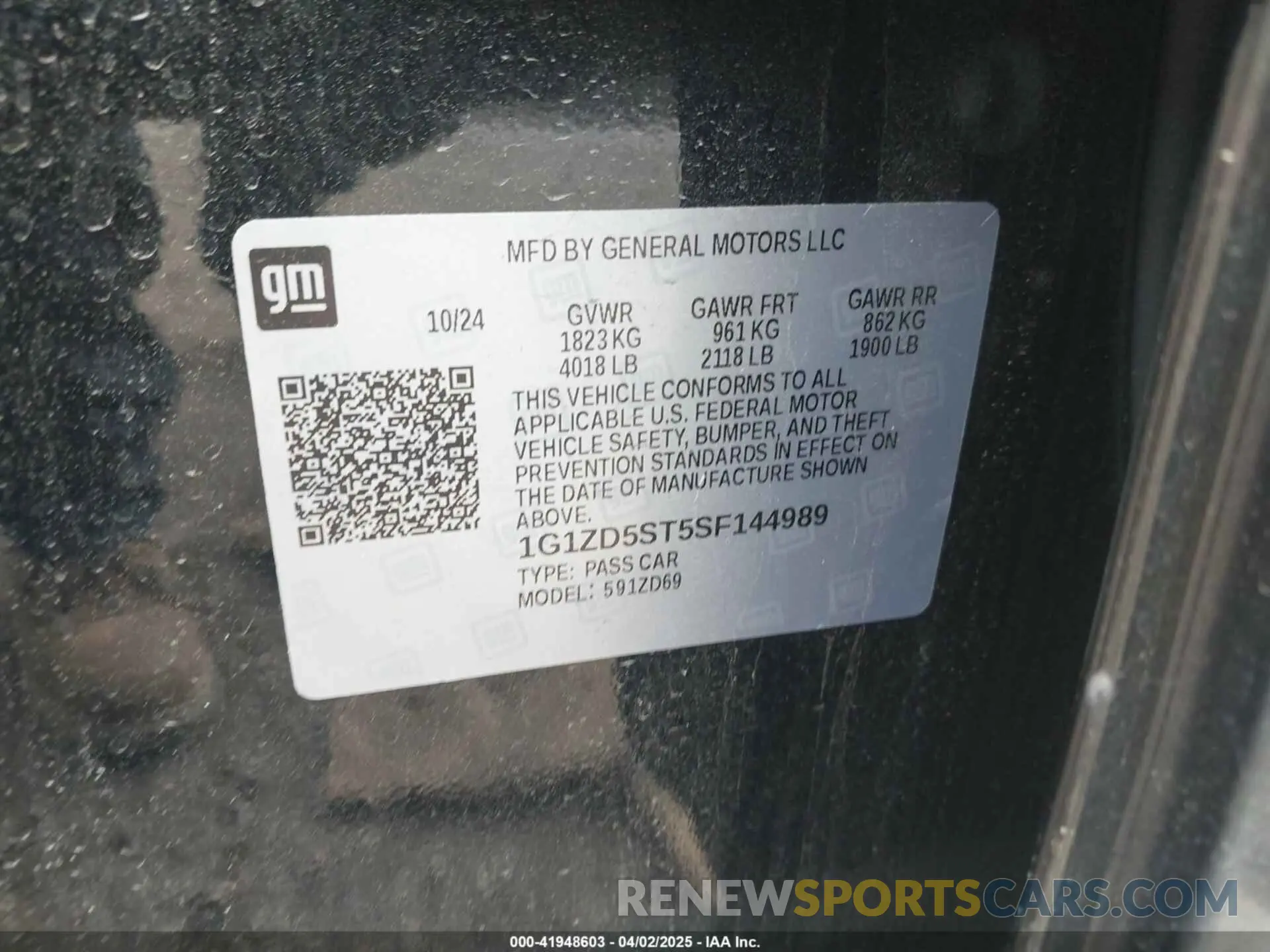 9 fotografías del automóvil dañado 1G1ZD5ST5SF144989 CHEVROLET MALIBU 2025