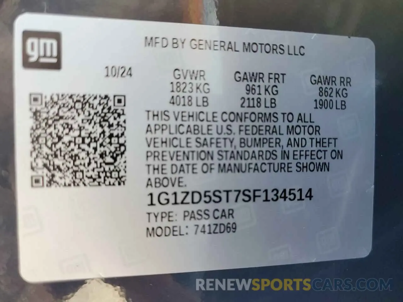12 fotografías del automóvil dañado 1G1ZD5ST7SF134514 CHEVROLET MALIBU 2025