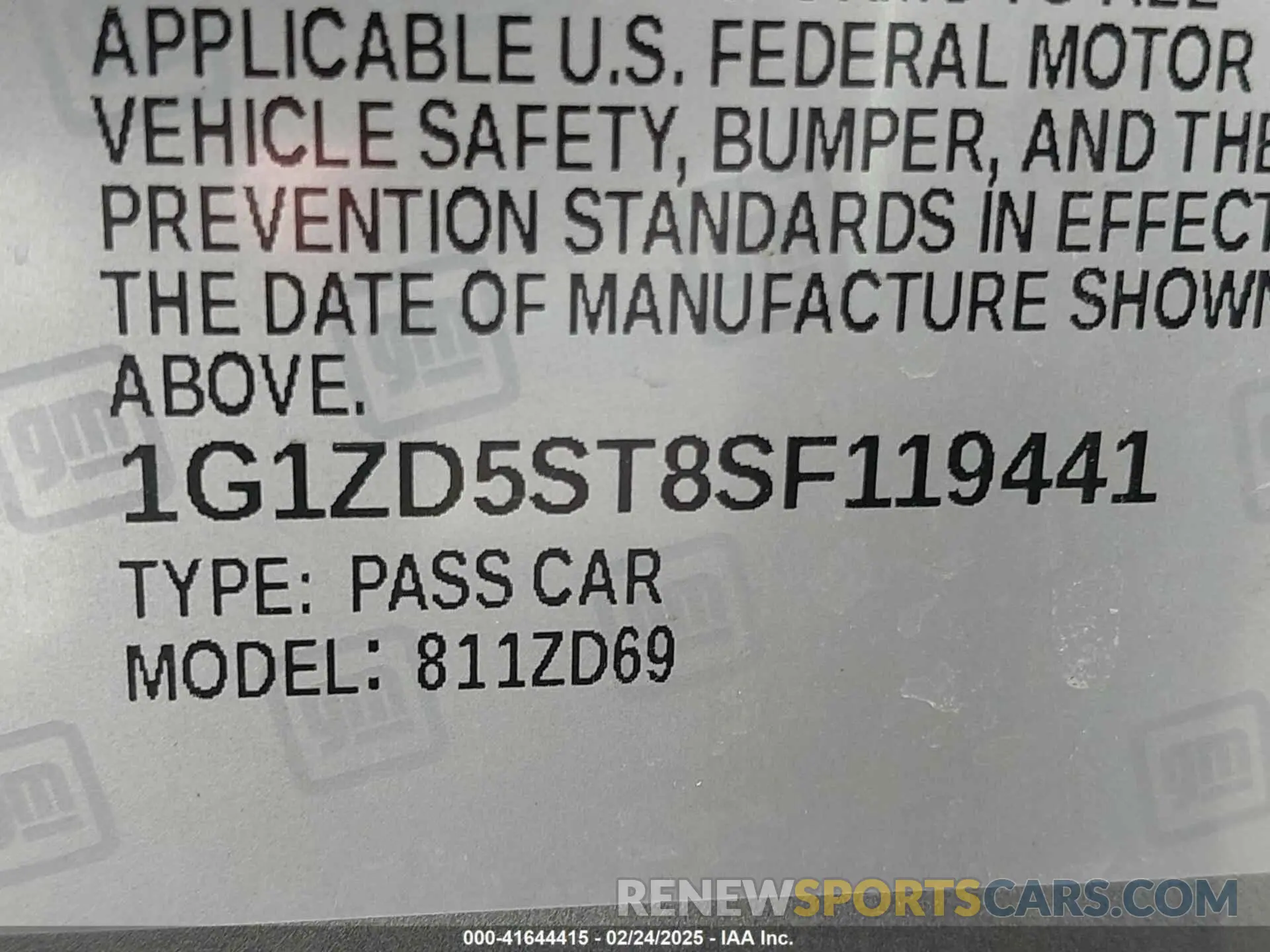 9 fotografías del automóvil dañado 1G1ZD5ST8SF119441 CHEVROLET MALIBU 2025