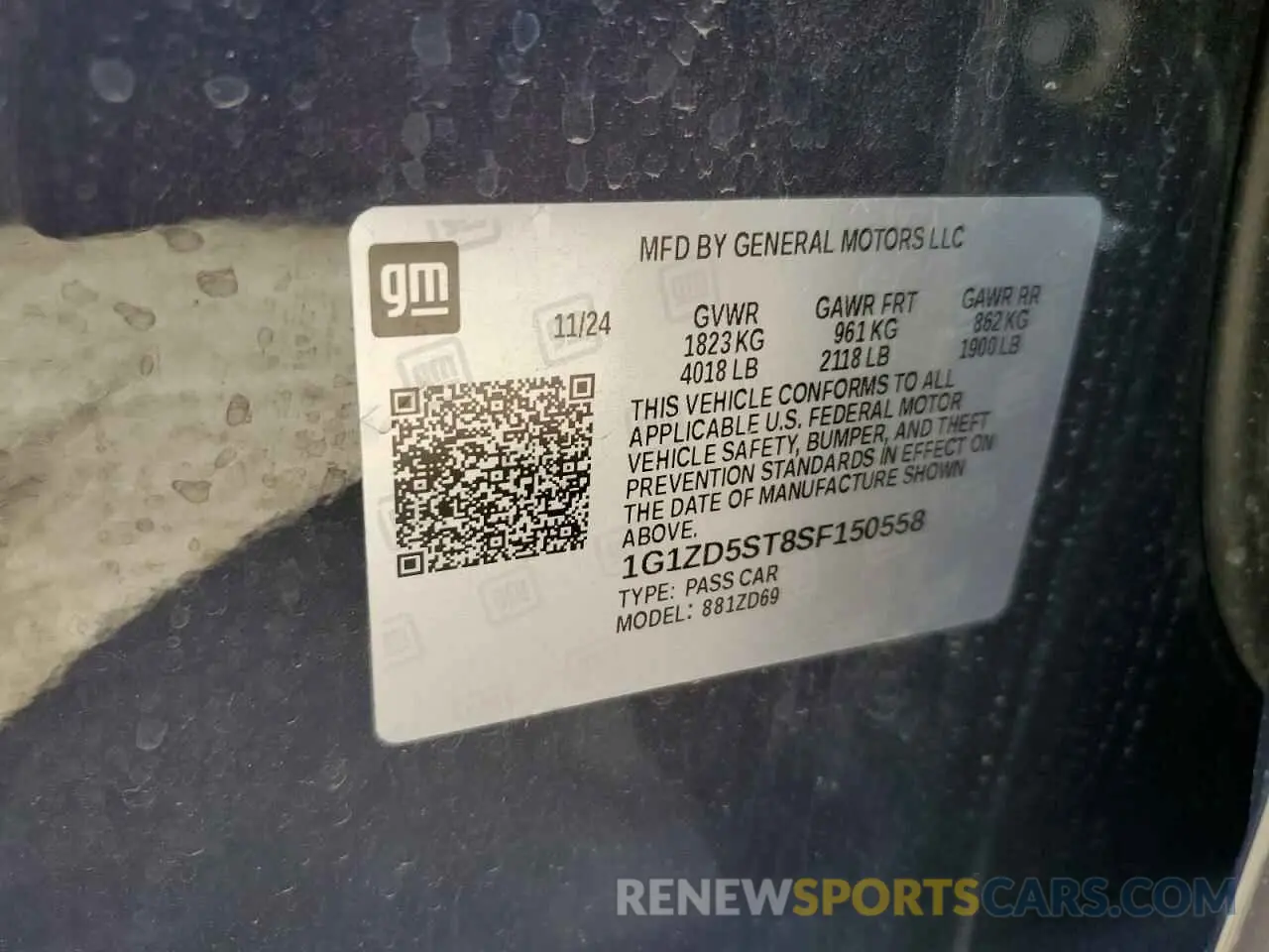 12 fotografías del automóvil dañado 1G1ZD5ST8SF150558 CHEVROLET MALIBU 2025