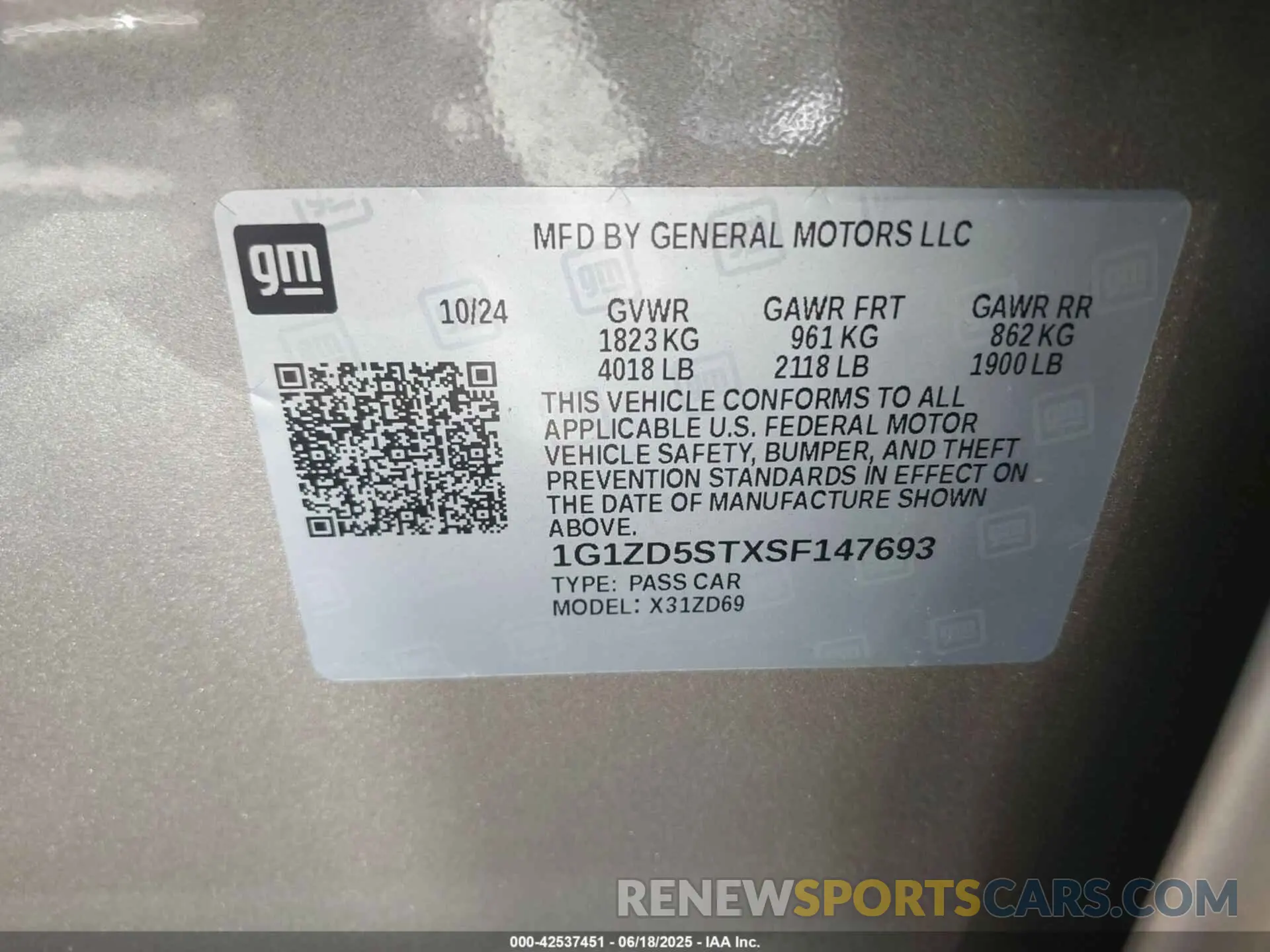 9 fotografías del automóvil dañado 1G1ZD5STXSF147693 CHEVROLET MALIBU 2025