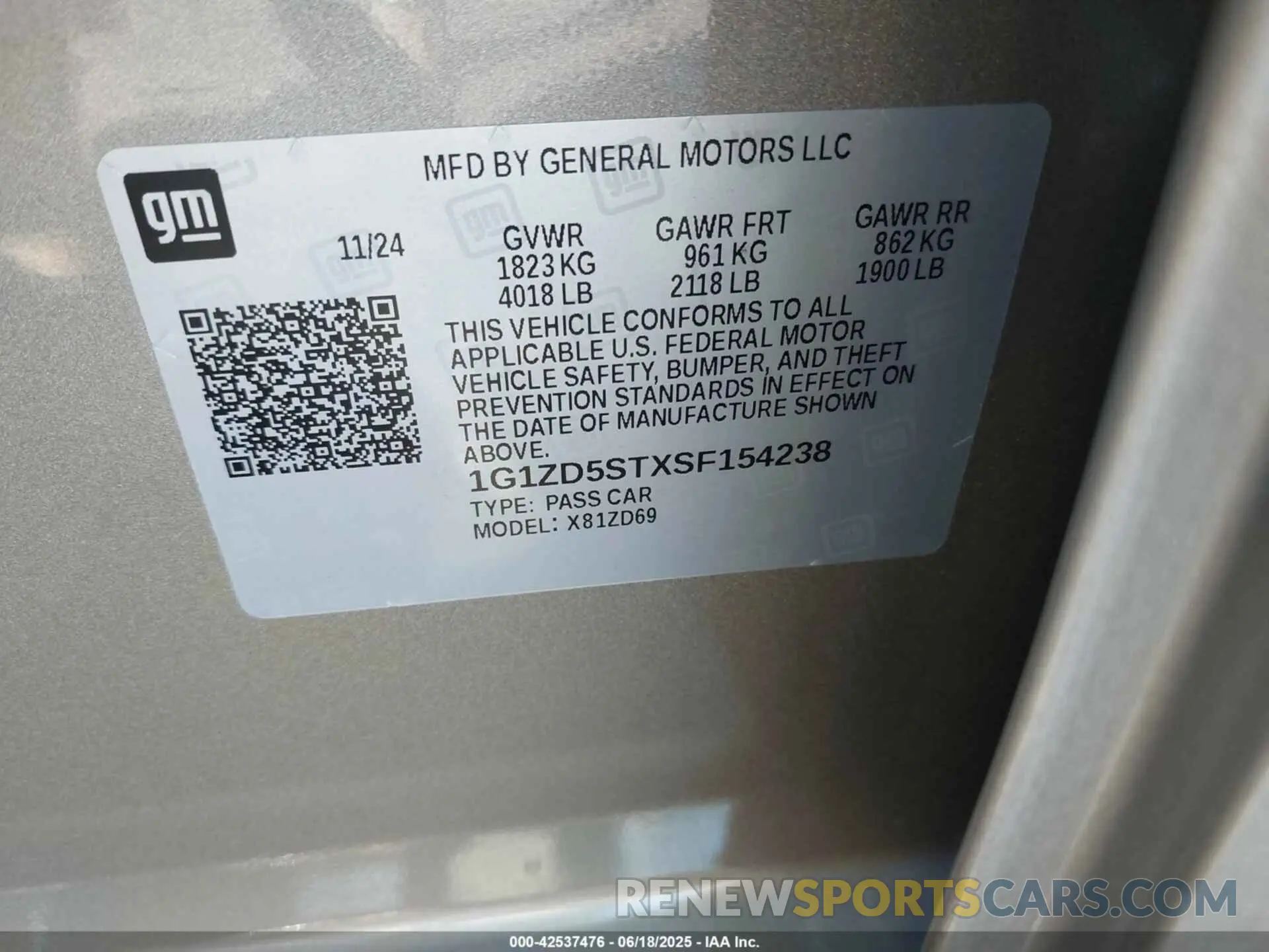 9 fotografías del automóvil dañado 1G1ZD5STXSF154238 CHEVROLET MALIBU 2025