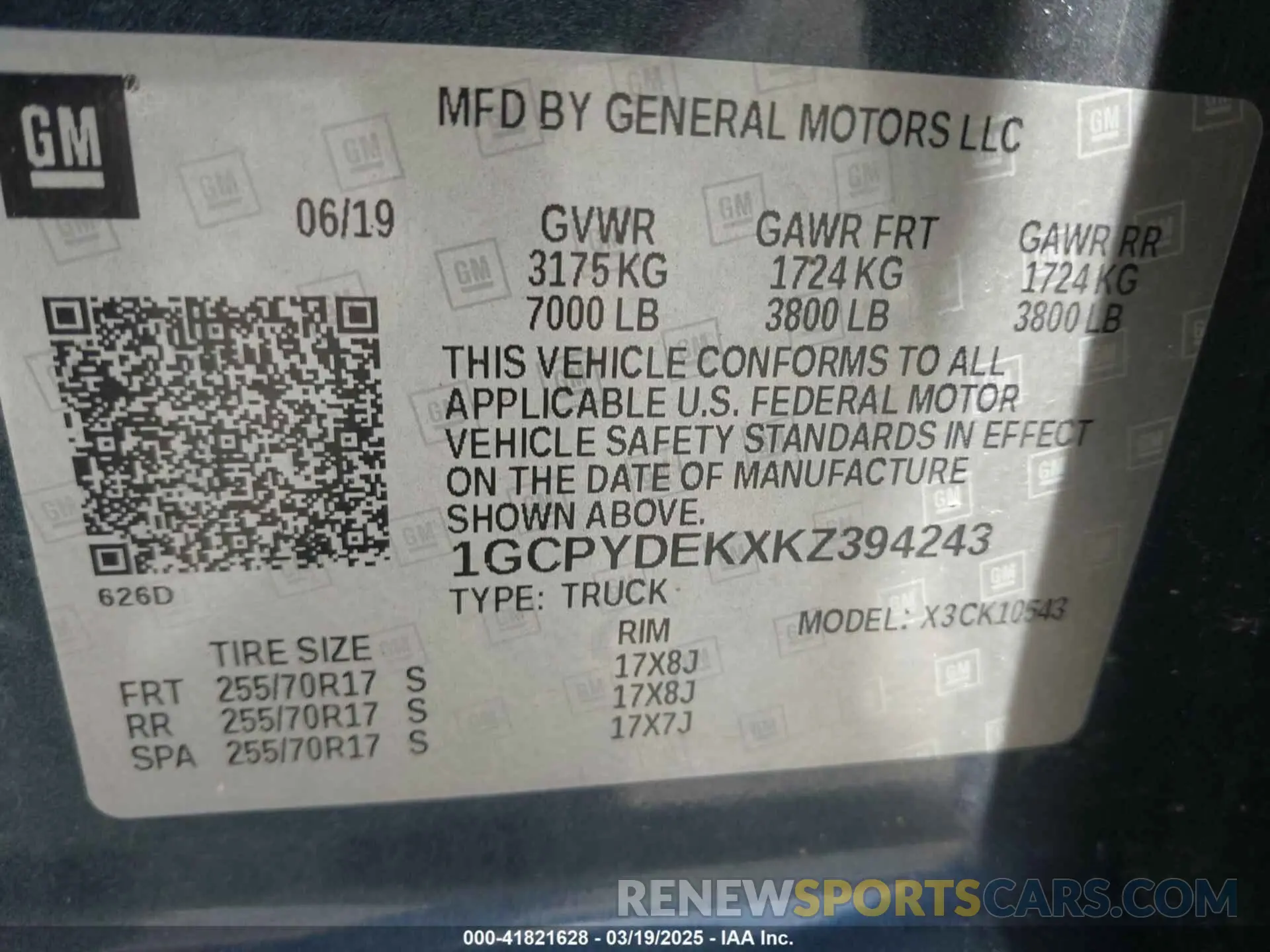 9 fotografías del automóvil dañado 1GCPYDEKXKZ394243 CHEVROLET SILVERADO 1500 2019