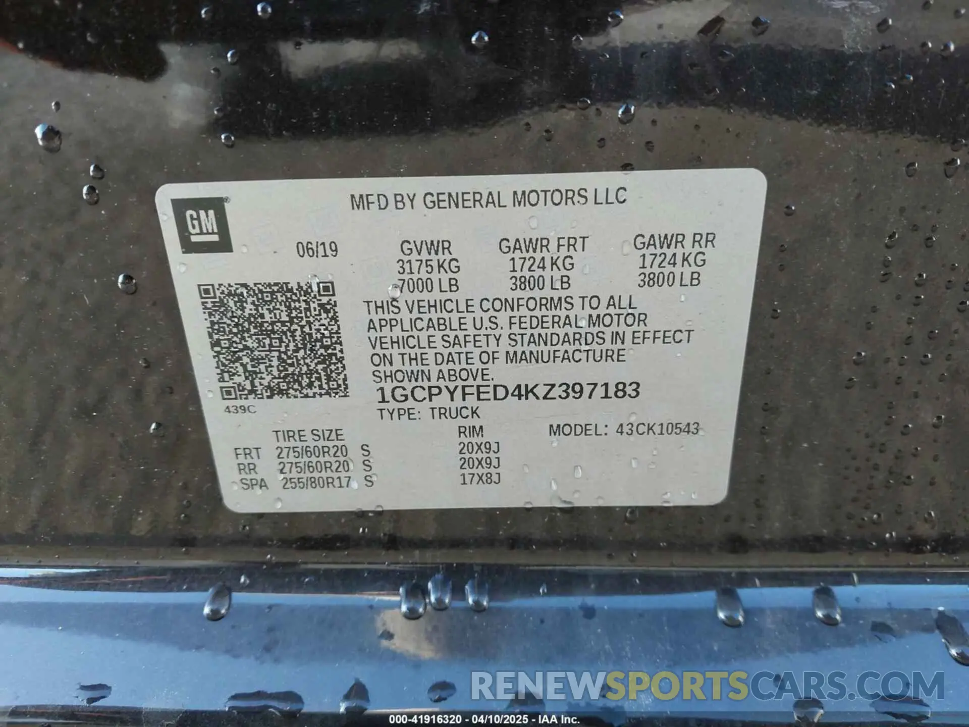 9 fotografías del automóvil dañado 1GCPYFED4KZ397183 CHEVROLET SILVERADO 1500 2019