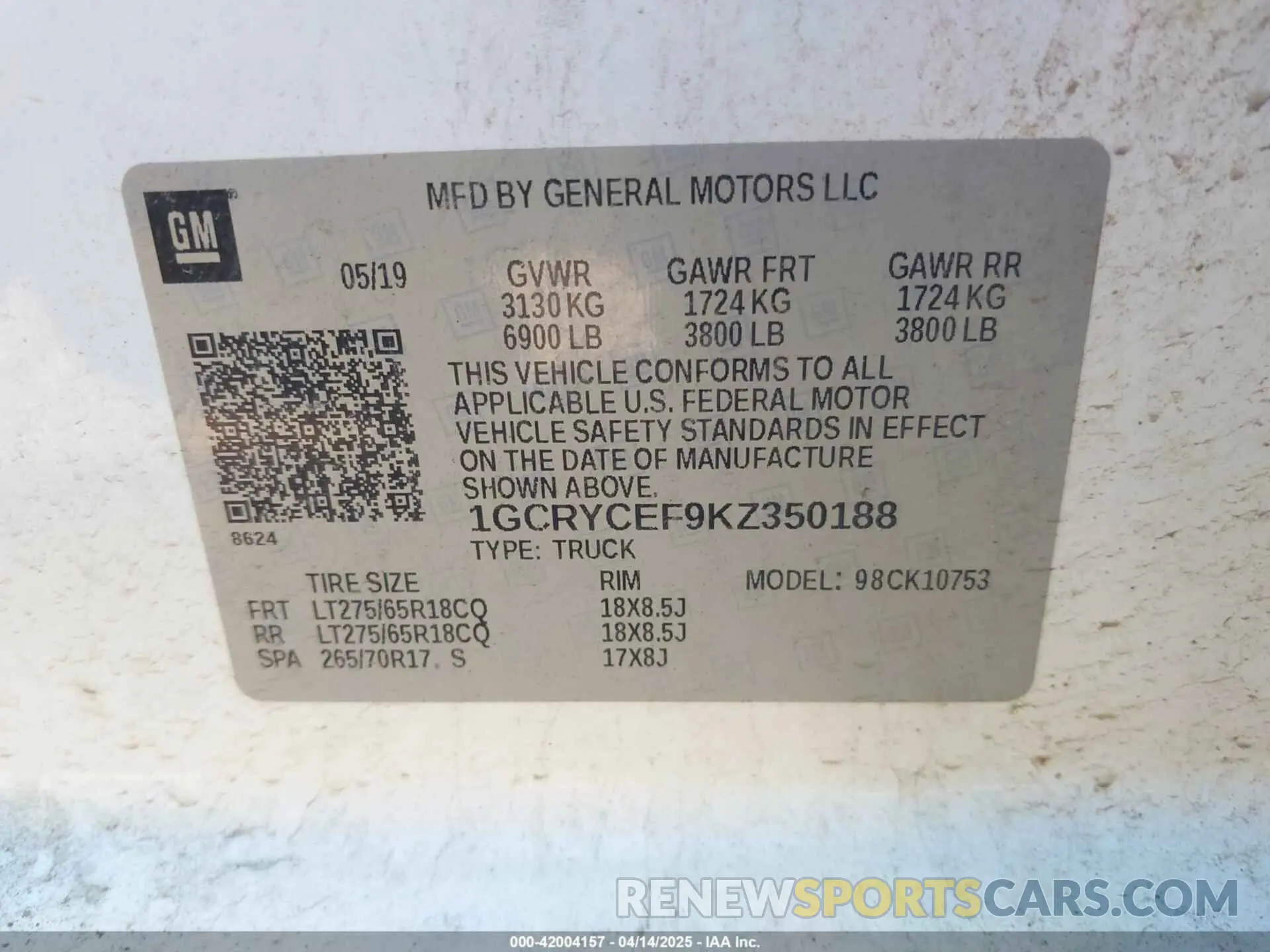 9 fotografías del automóvil dañado 1GCRYCEF9KZ350188 CHEVROLET SILVERADO 1500 2019