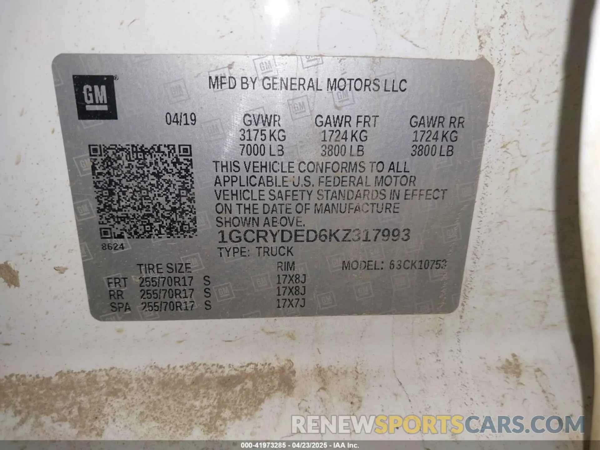 9 fotografías del automóvil dañado 1GCRYDED6KZ317993 CHEVROLET SILVERADO 1500 2019