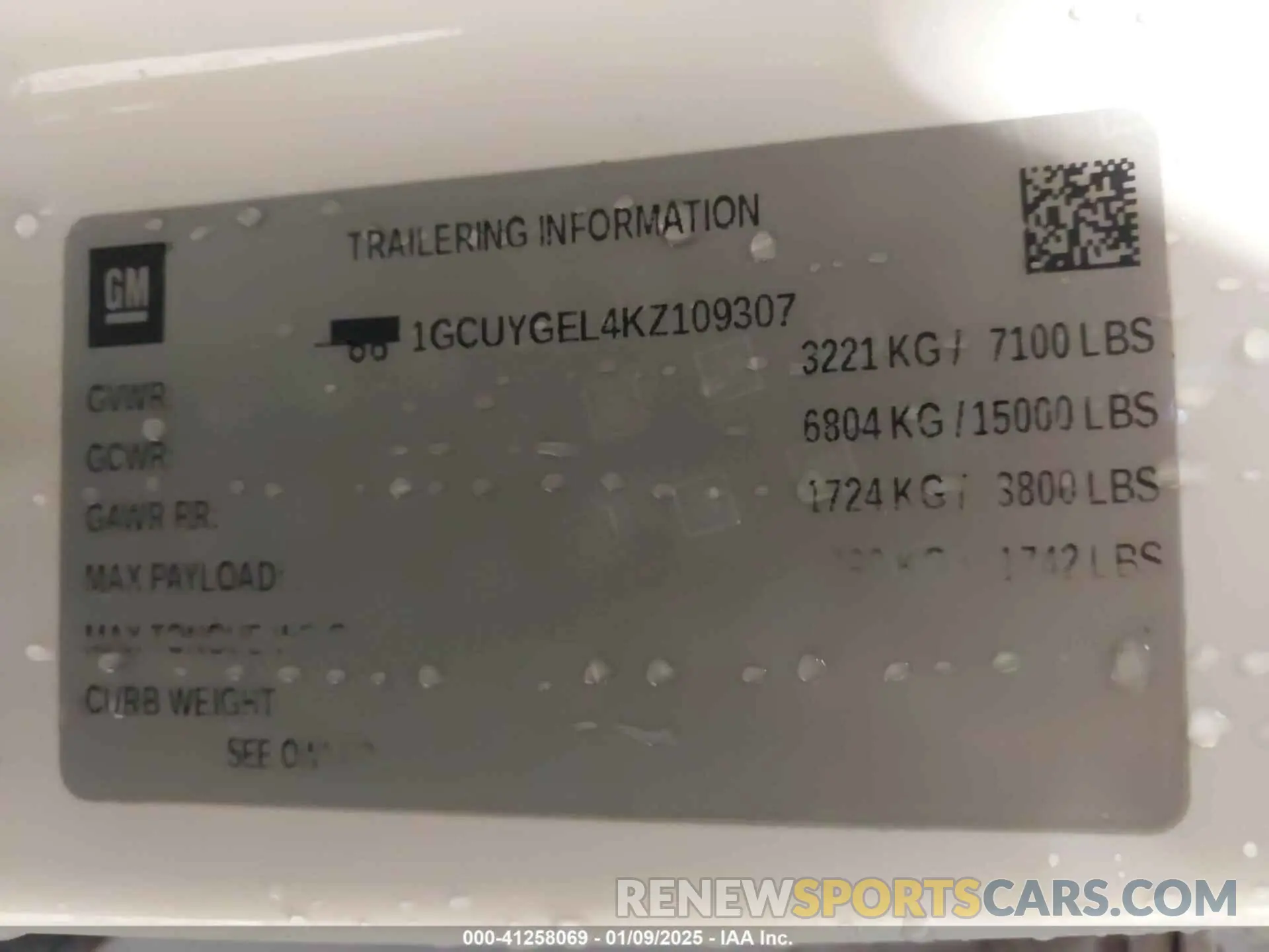 9 fotografías del automóvil dañado 1GCUYGEL4KZ109307 CHEVROLET SILVERADO 1500 2019