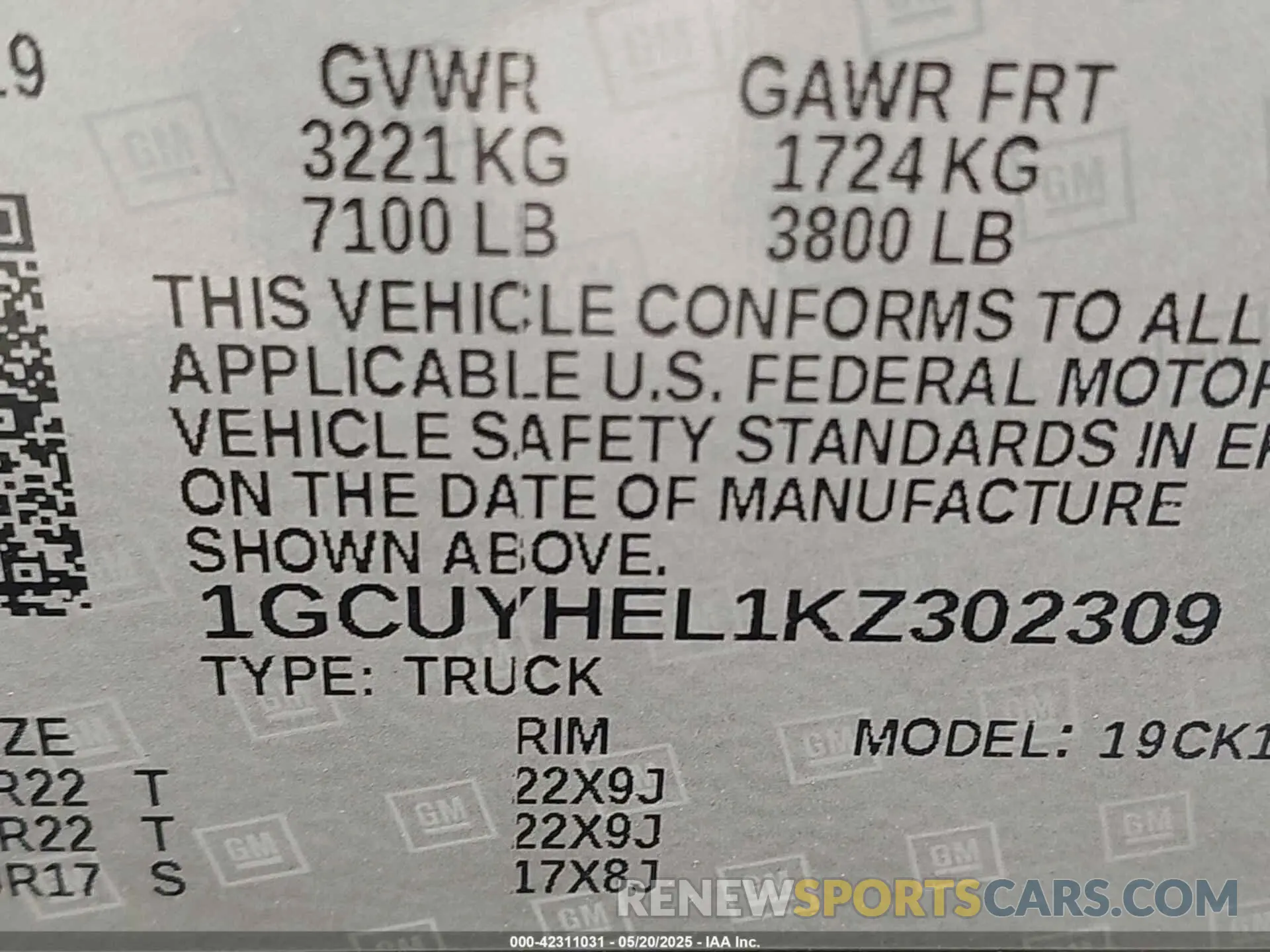 9 fotografías del automóvil dañado 1GCUYHEL1KZ302309 CHEVROLET SILVERADO 1500 2019