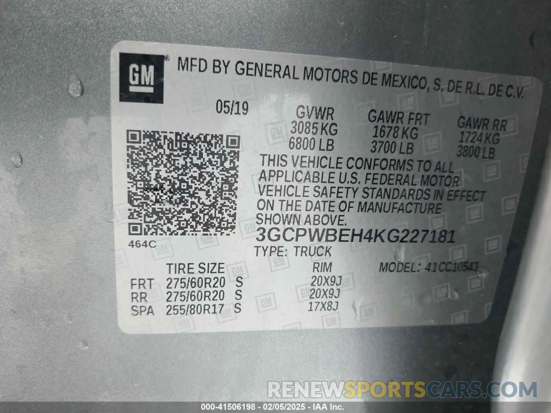 9 fotografías del automóvil dañado 3GCPWBEH4KG227181 CHEVROLET SILVERADO 1500 2019