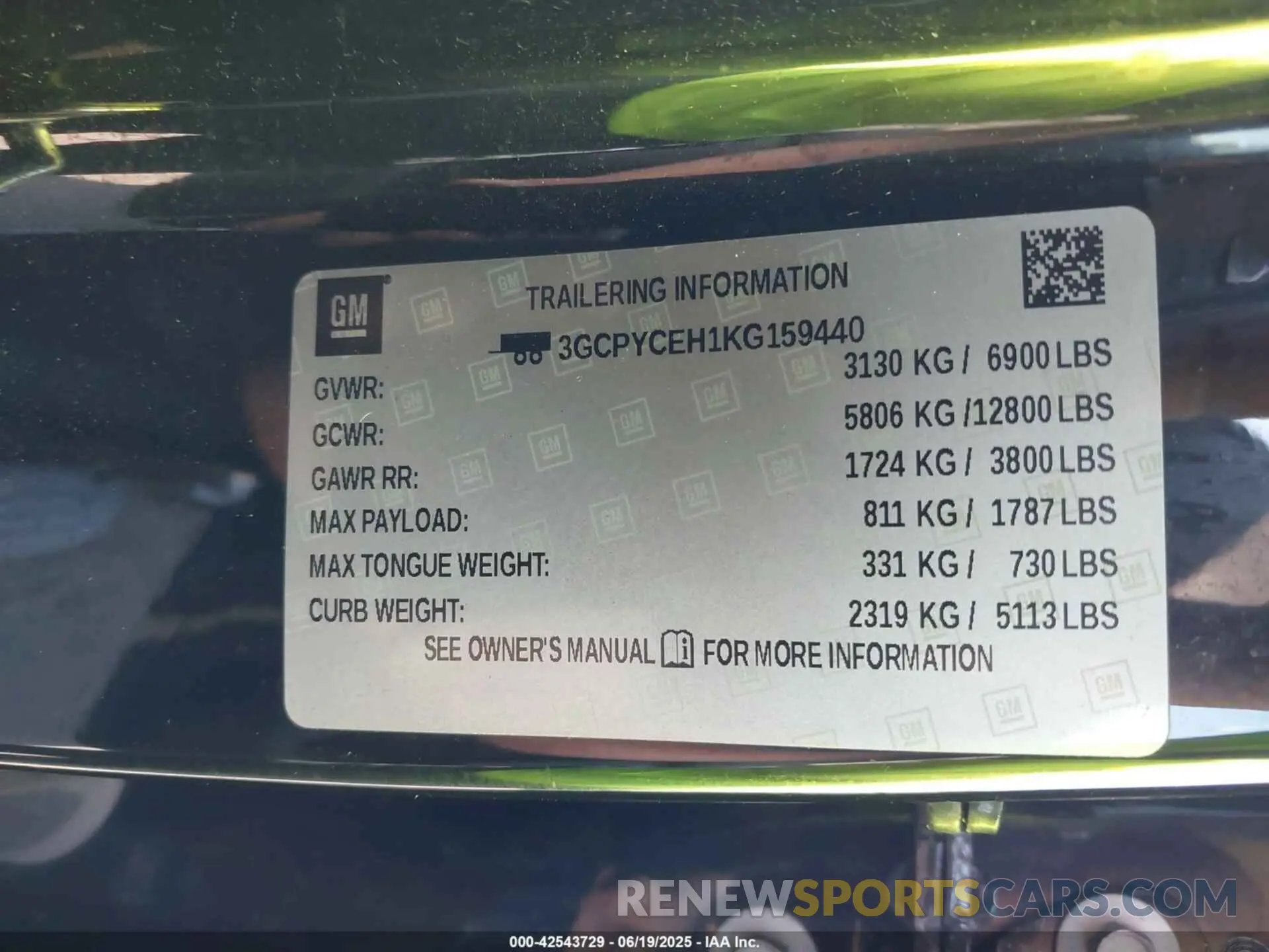 9 fotografías del automóvil dañado 3GCPYCEH1KG159440 CHEVROLET SILVERADO 1500 2019