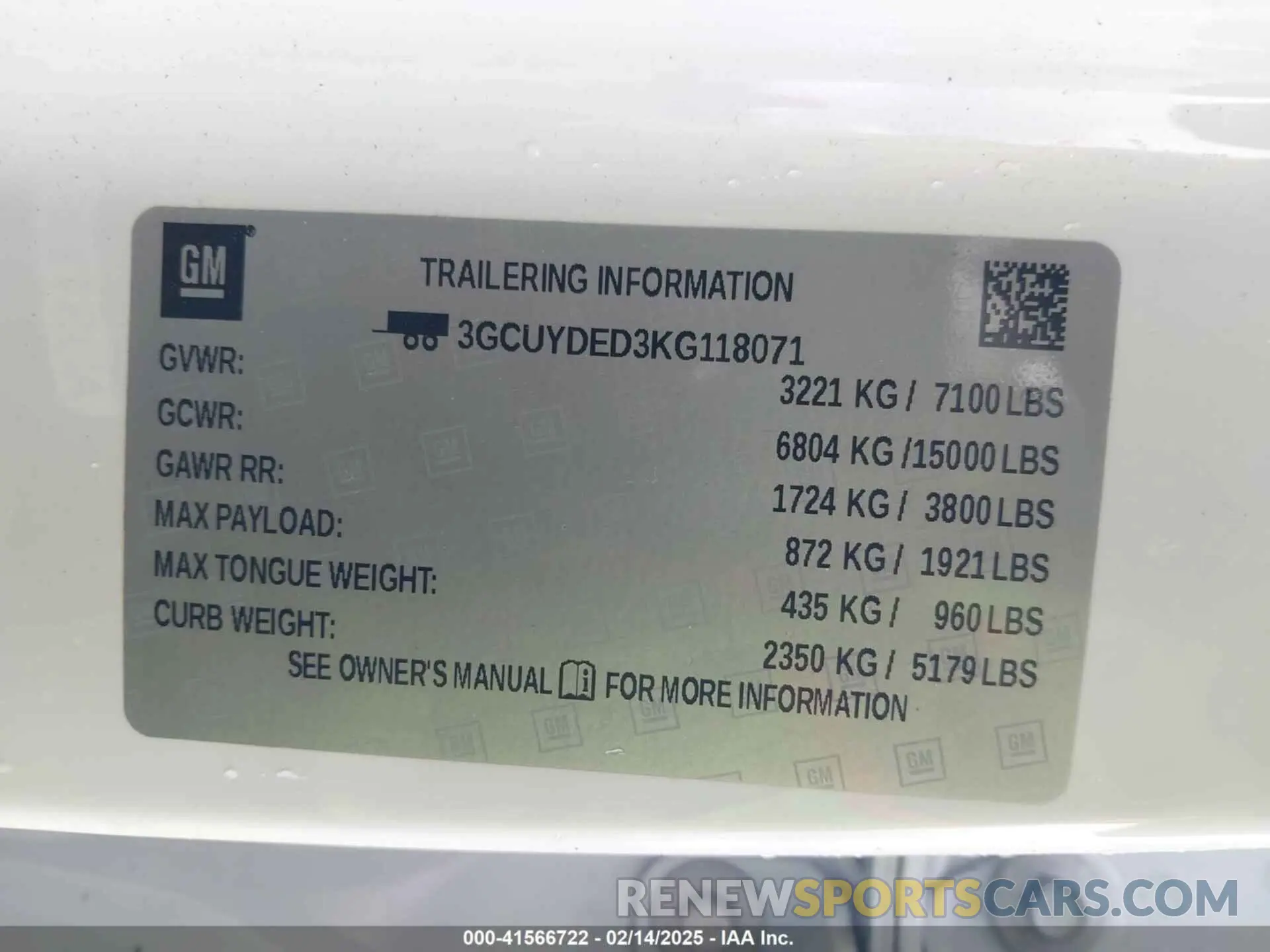9 fotografías del automóvil dañado 3GCUYDED3KG118071 CHEVROLET SILVERADO 1500 2019