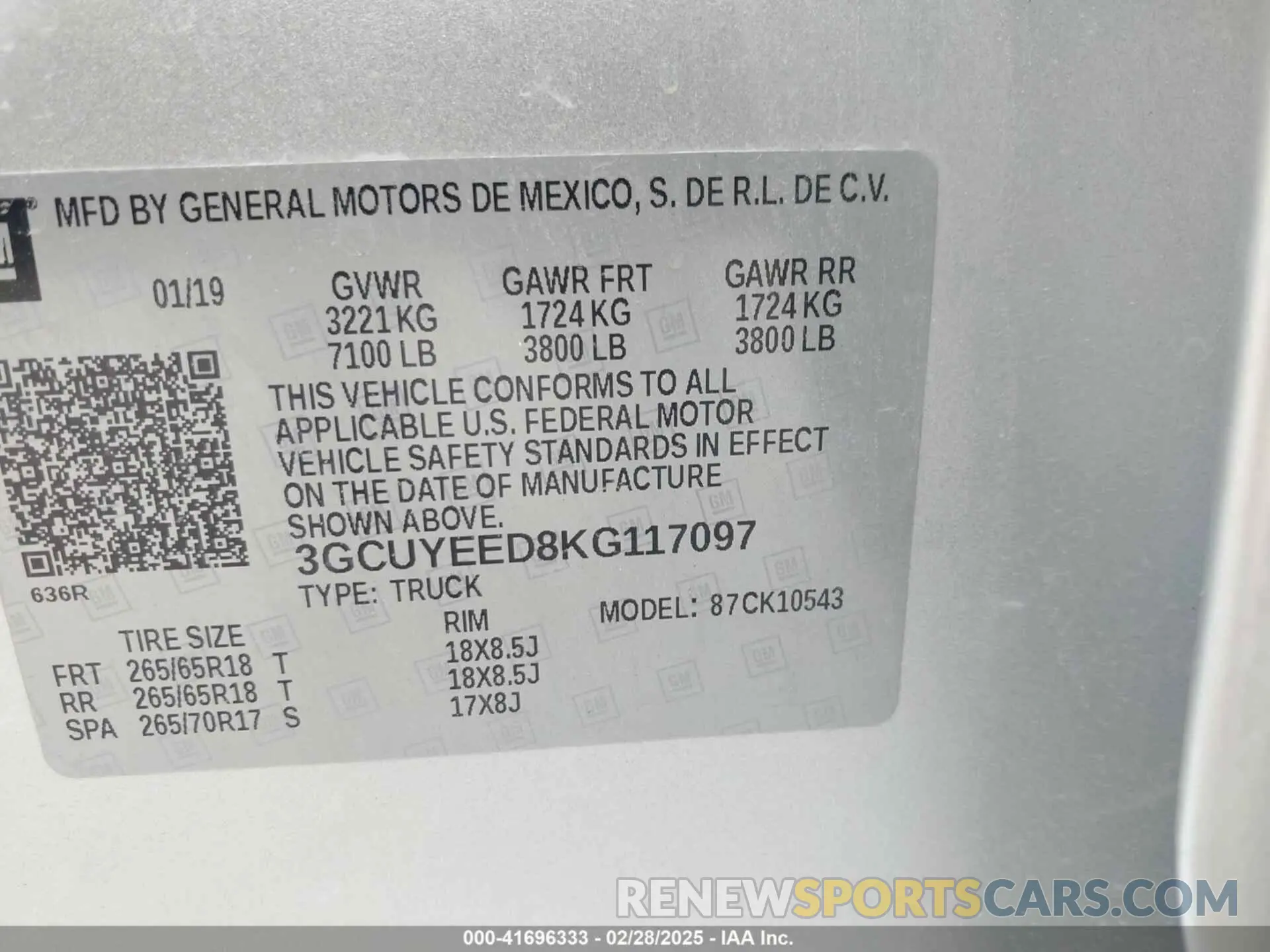 9 fotografías del automóvil dañado 3GCUYEED8KG117097 CHEVROLET SILVERADO 1500 2019