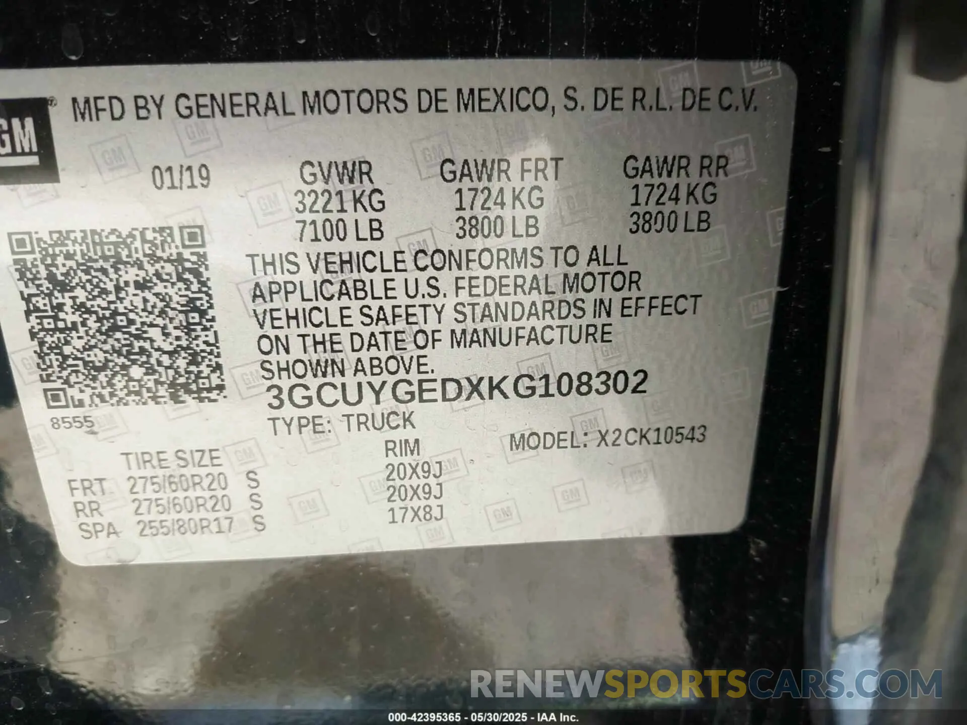 9 fotografías del automóvil dañado 3GCUYGEDXKG108302 CHEVROLET SILVERADO 1500 2019
