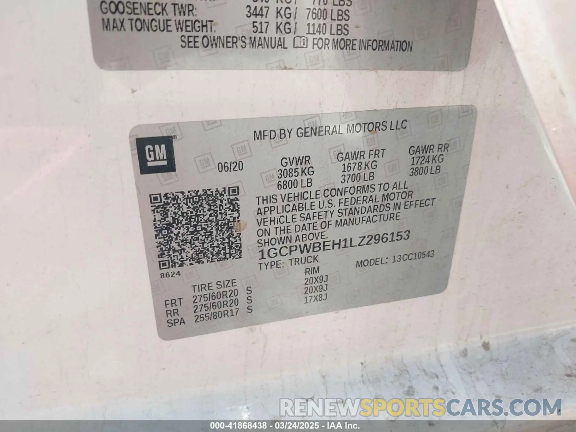 9 fotografías del automóvil dañado 1GCPWBEH1LZ296153 CHEVROLET SILVERADO 1500 2020
