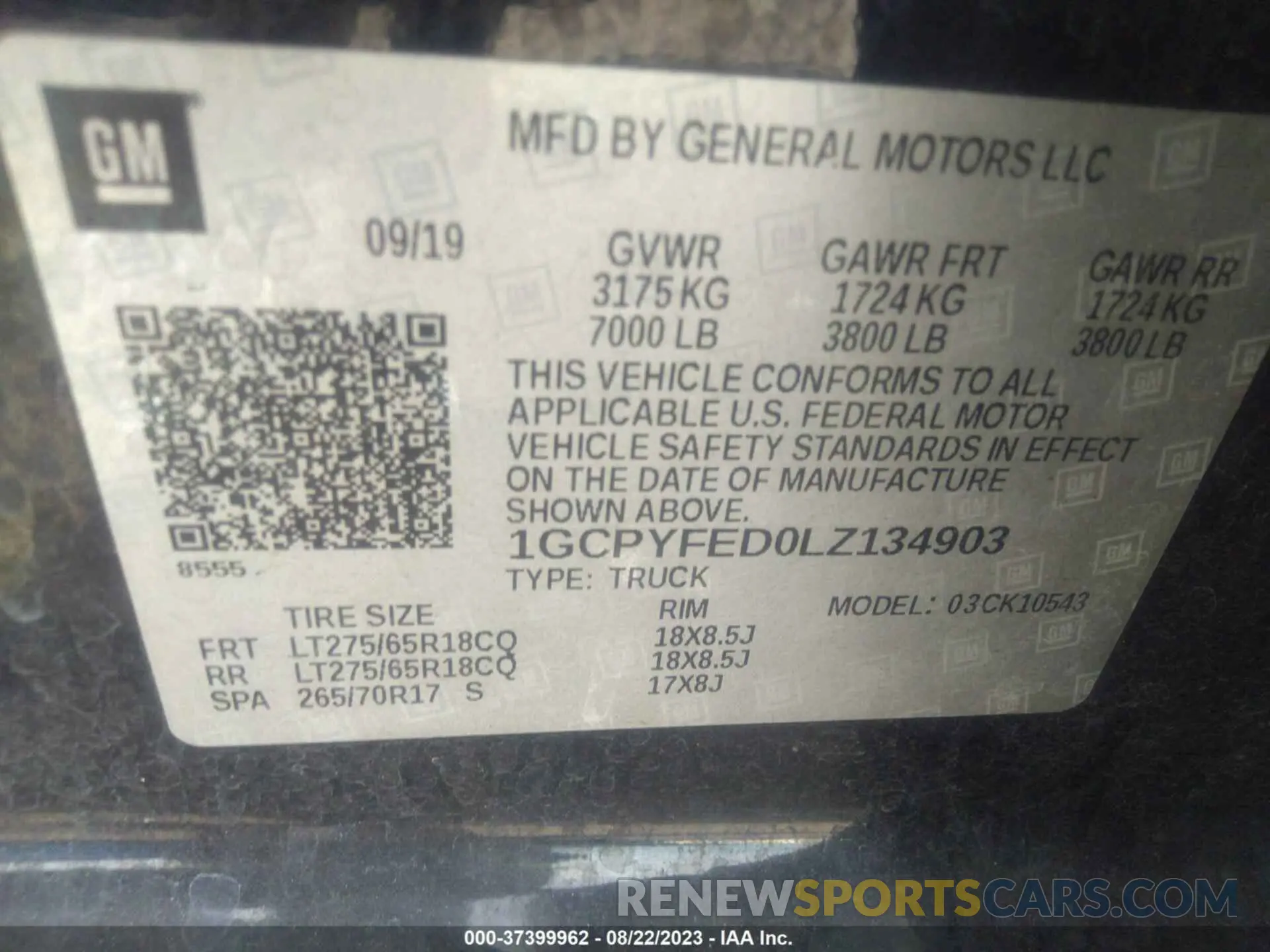 9 fotografías del automóvil dañado 1GCPYFED0LZ134903 CHEVROLET SILVERADO 1500 2020
